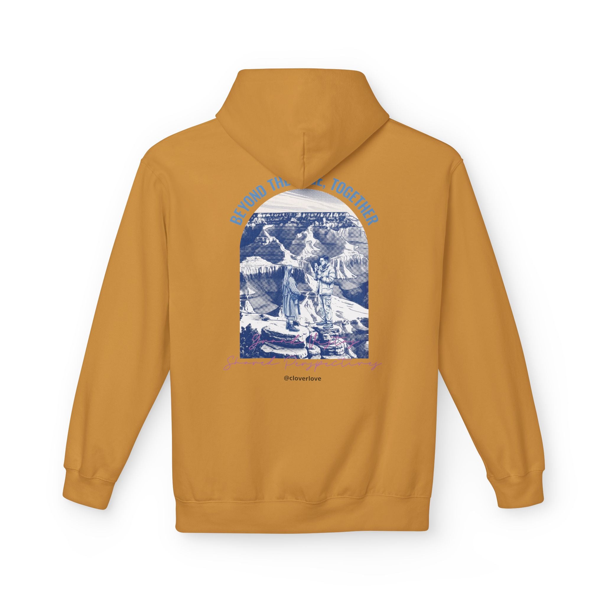 Beyond The Horizon Personalisierter Reise-Hoodie, Landschaftswahrzeichen Paar Geschenk