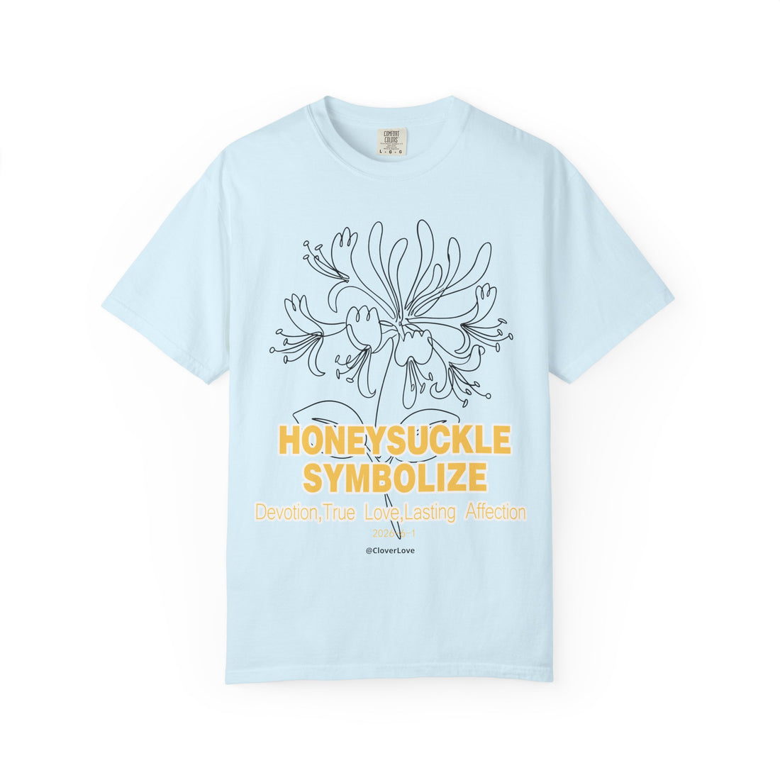 Honeysuckle Flower T-Shirt - Botanical Graphic Shirt for Flower Lovers
