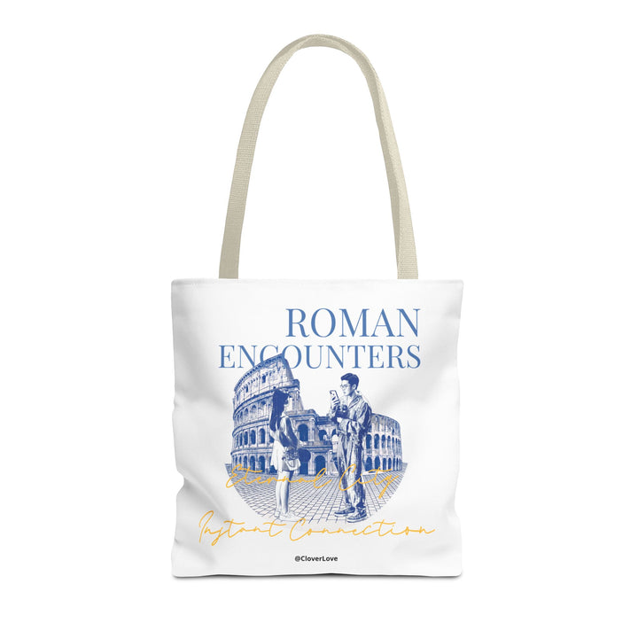 Roman Encounter Travel Tote Bag | Vintage Italy Rome Colosseum Canvas Tote Bag for Travel Lovers