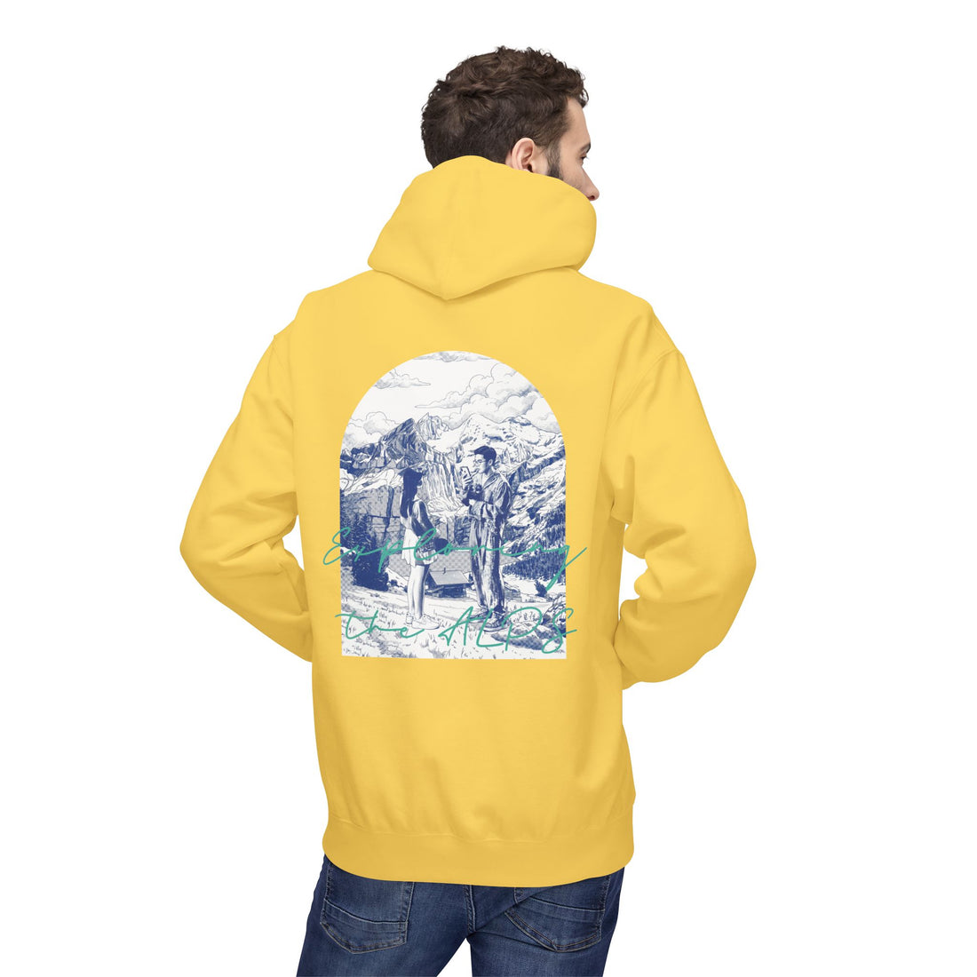 Mountain Travel Hoodie | Adventure Landscape Graphic Pullover