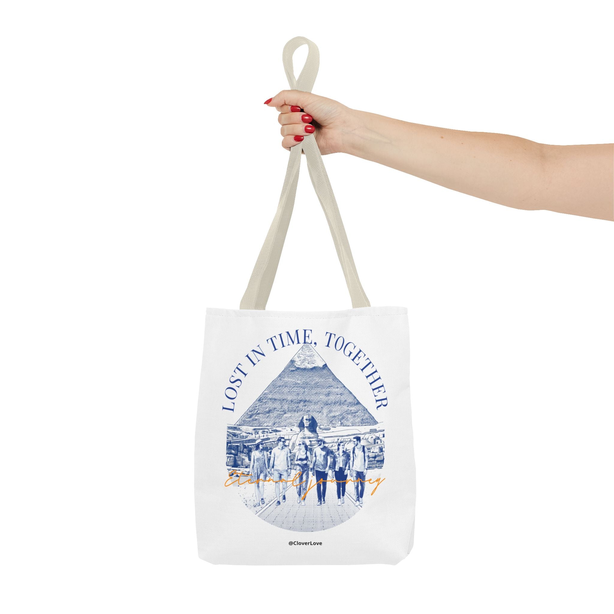 Egypt Pyramid Tote Bag | Vintage Travel Explorer Canvas Bag