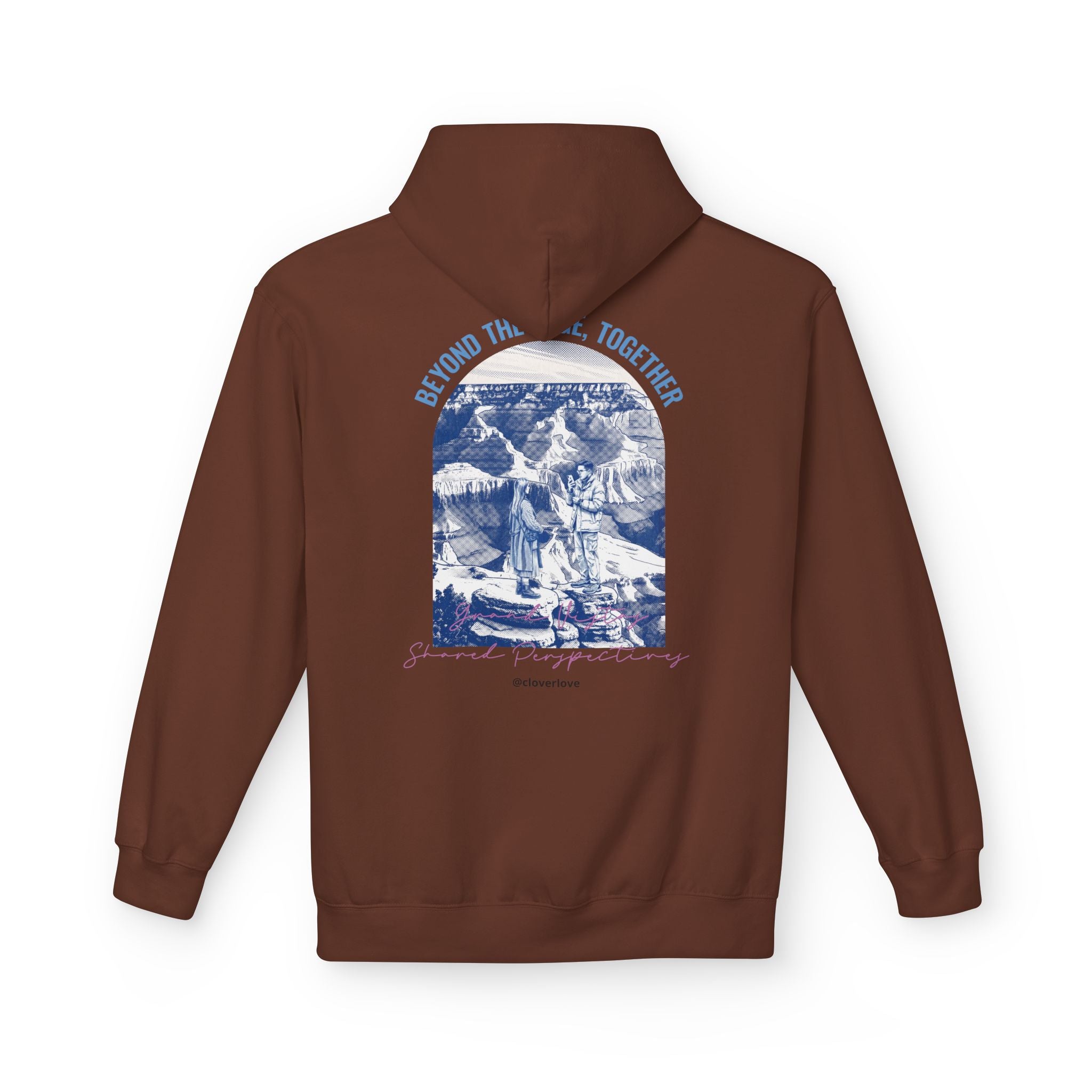 Beyond The Horizon Personalisierter Reise-Hoodie, Landschaftswahrzeichen Paar Geschenk