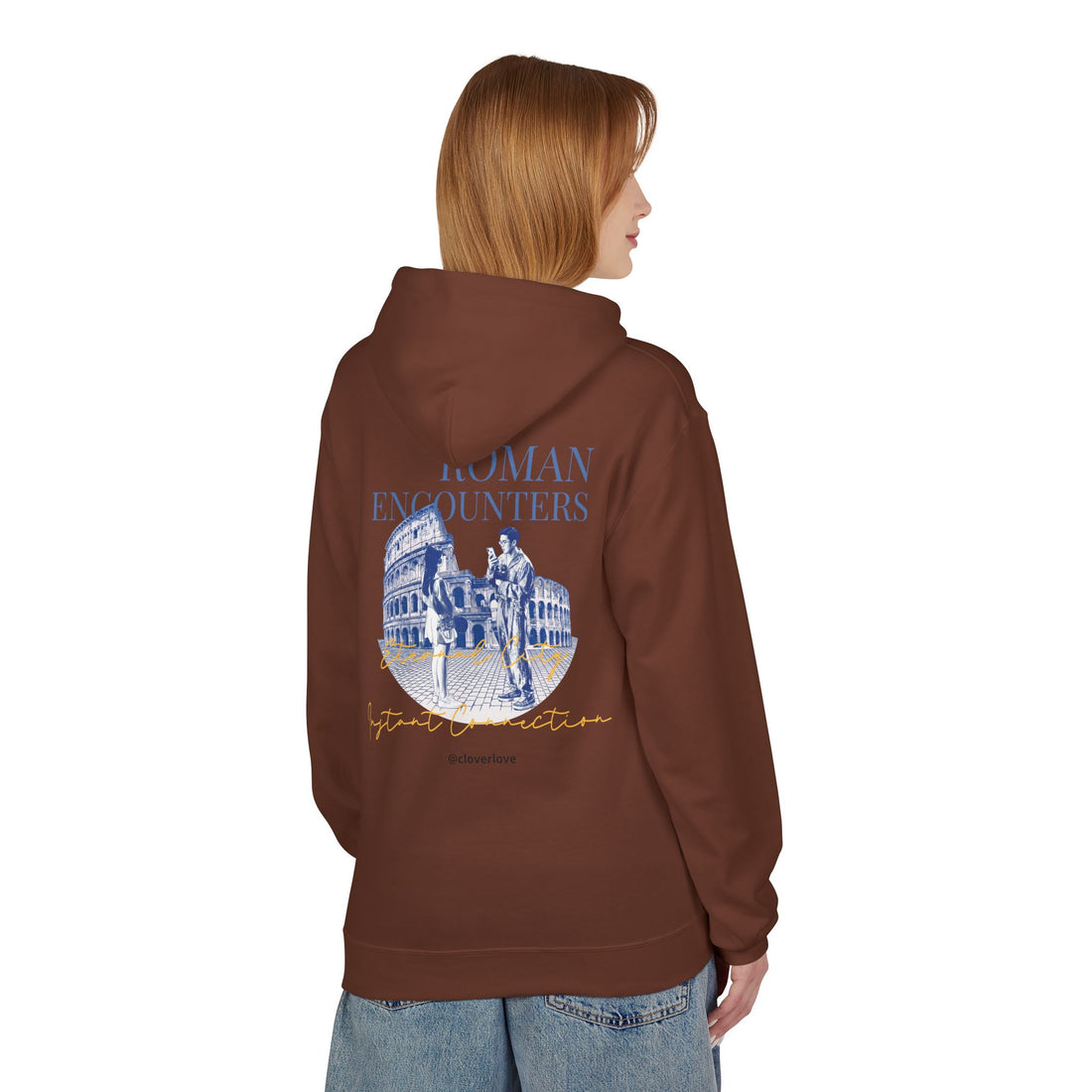 Kapuzenpullover „Römische Begegnungen“ | Kolosseum Reise-Wahrzeichen Sweatshirt