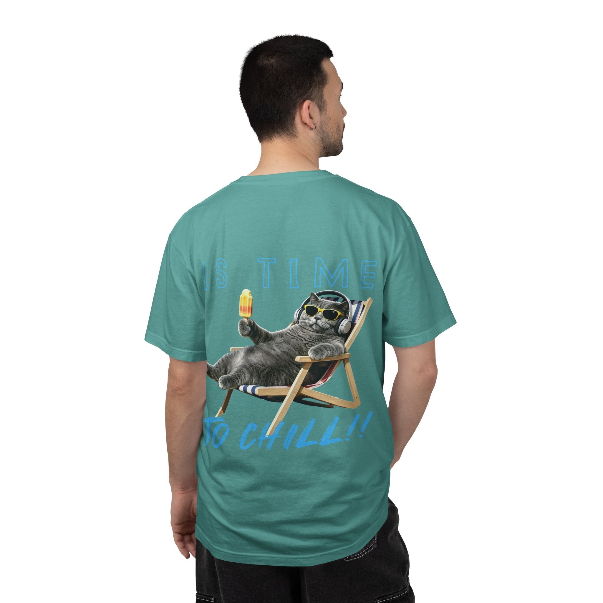 Custom Cat Summer T-Shirt - Funny Chill Cat Tee, Cat Lover Gift