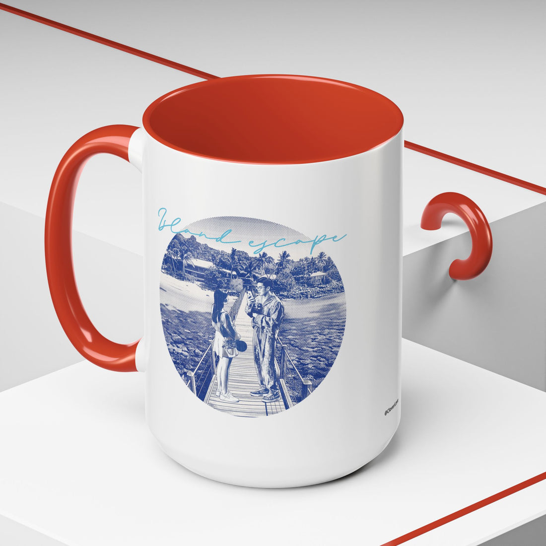Island Escape Travel Mug - Tropical Beach Coffee Cup for Travelers