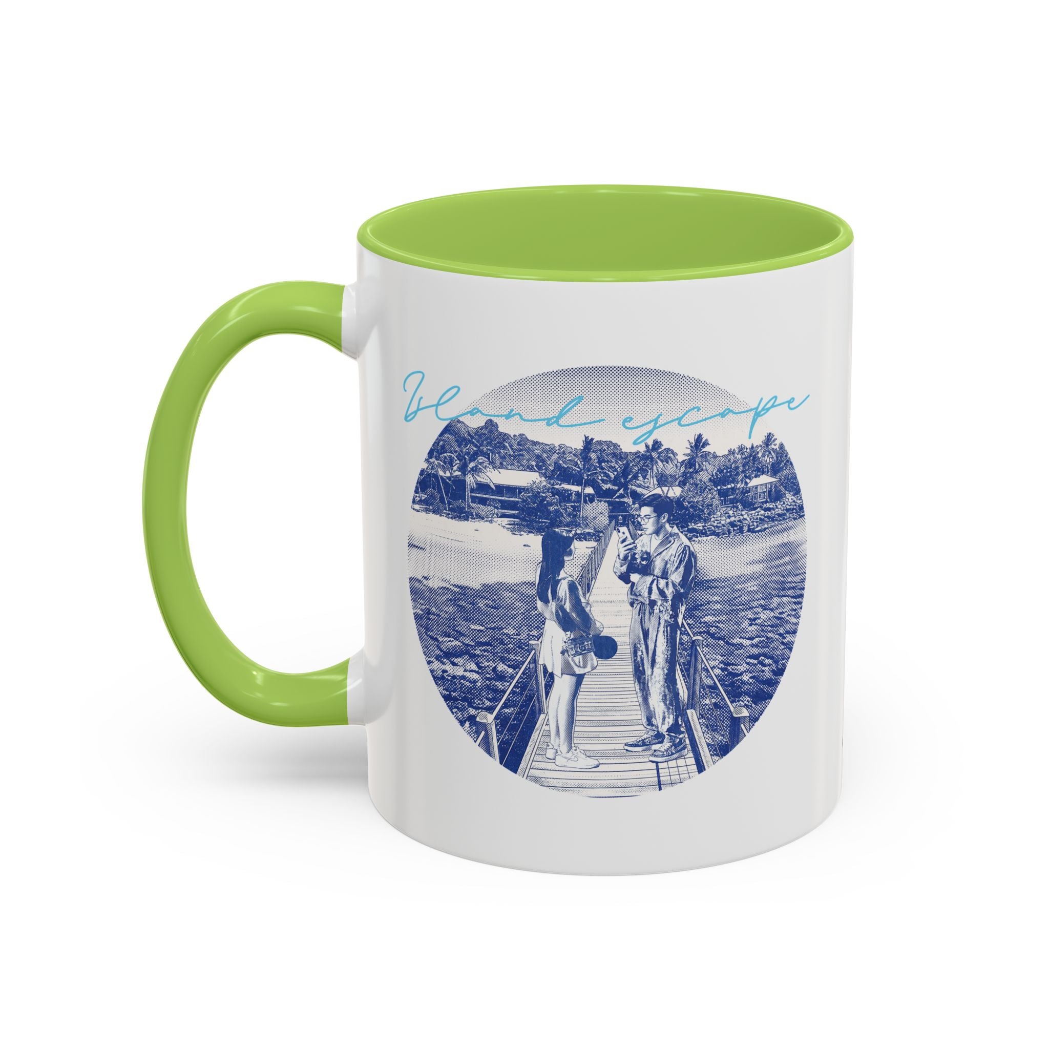 Island Escape Travel Mug - Tropical Beach Coffee Cup for Travelers