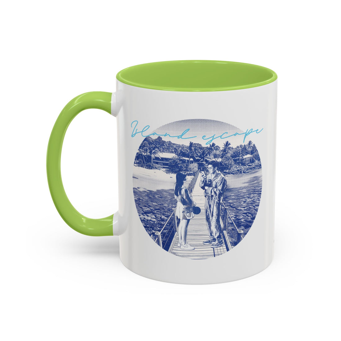 Island Escape Travel Mug - Tropical Beach Coffee Cup for Travelers