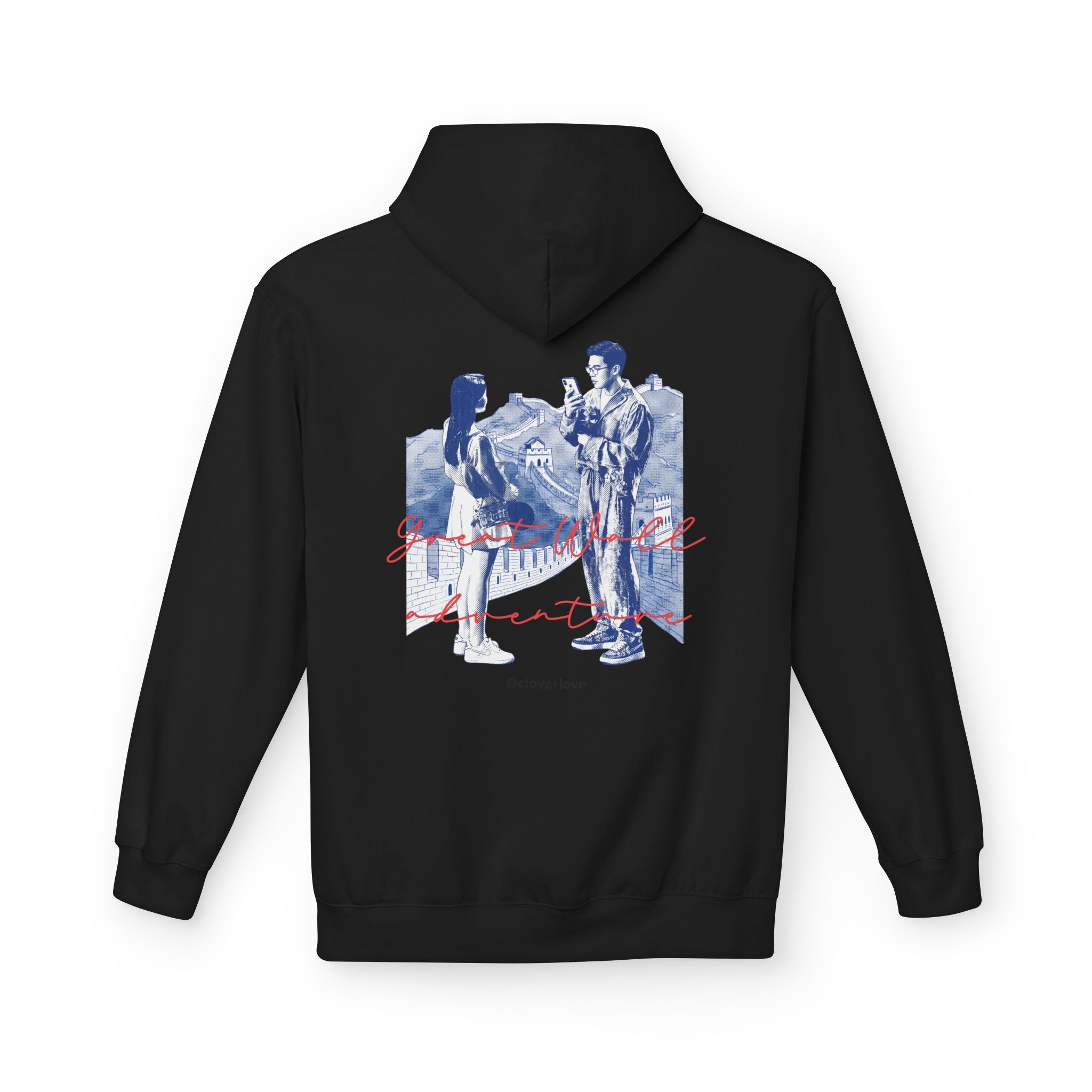 Abenteuer-Kapuzenpulli "Große Mauer" – Sommer-Fernweh-Sweatshirt