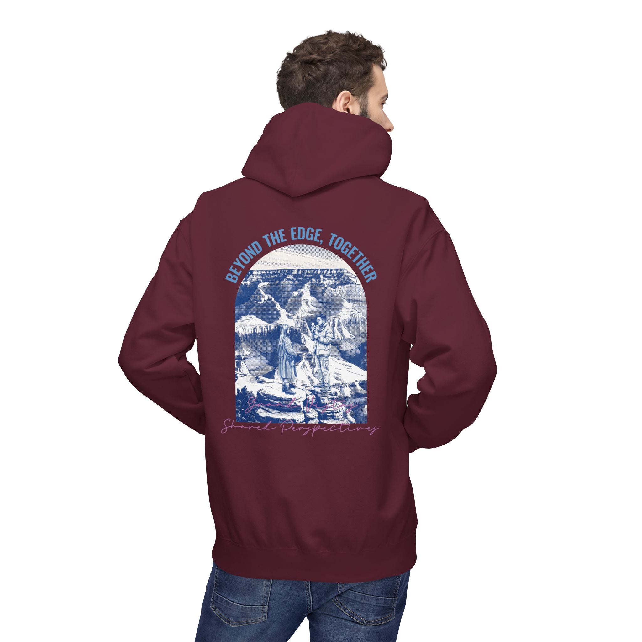 Beyond The Horizon Custom Travel Hoodie, Scenic Landmark Couple Gift