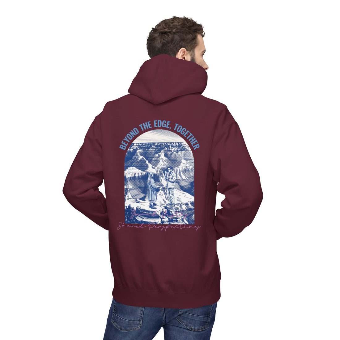 Beyond The Horizon Custom Travel Hoodie, Scenic Landmark Couple Gift