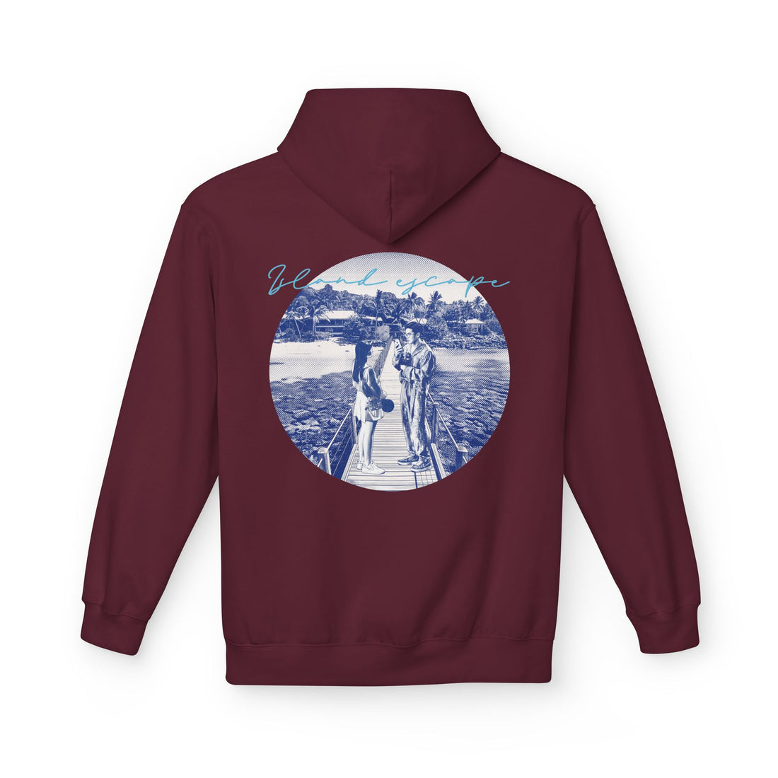 Tropical Vacation Hoodie | Romantic Beach Travel Graphic Sweatshirt