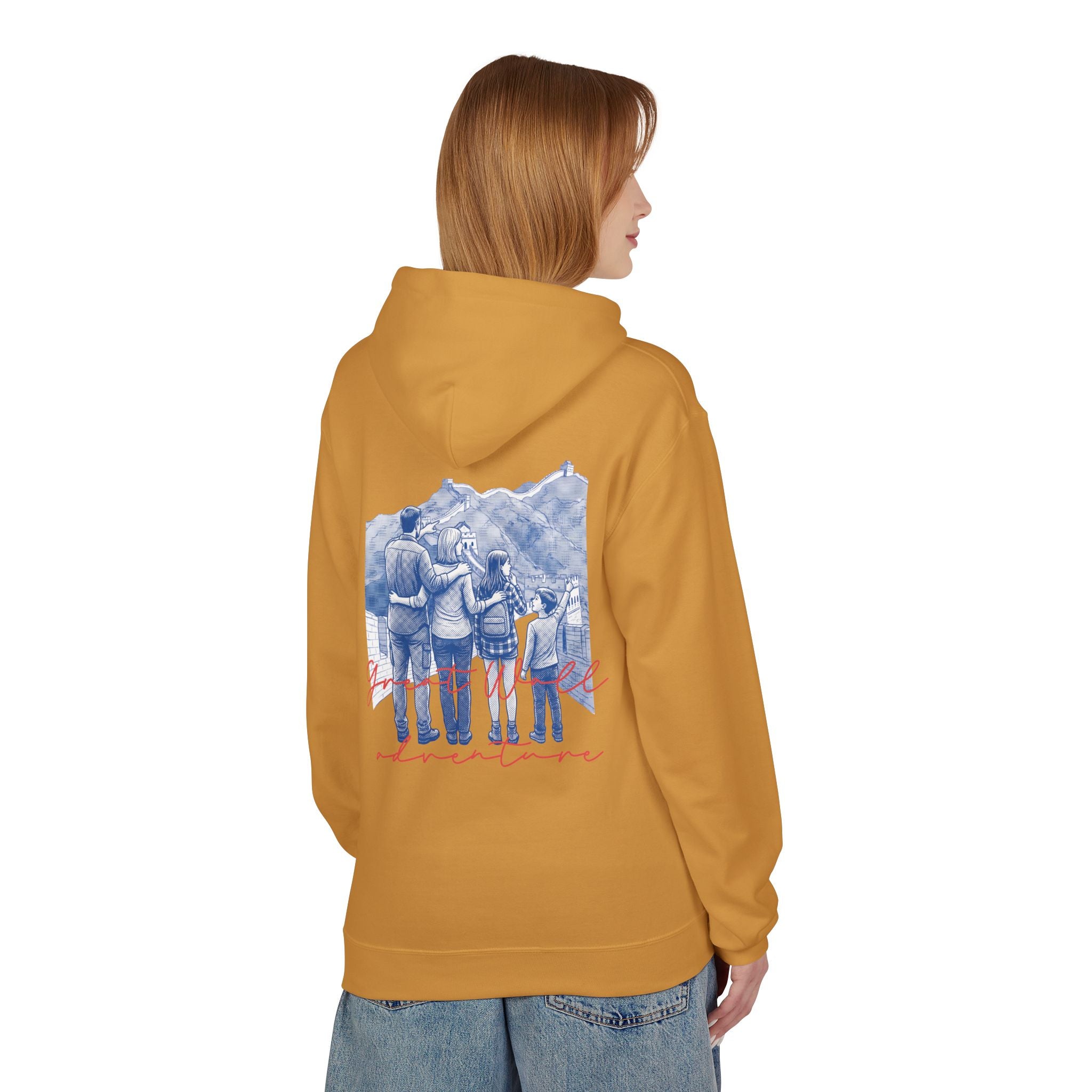 Great Wall Family Adventure Hoodie – Vintage Travel Landmark Graphic Pullover Sweatshirt