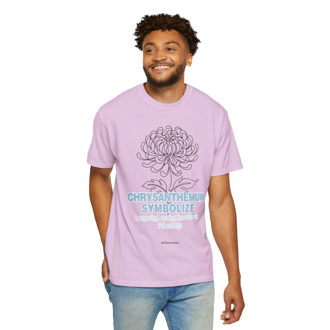 Chrysanthemum Flower T-Shirt - Botanical Graphic Shirt for Flower Lovers