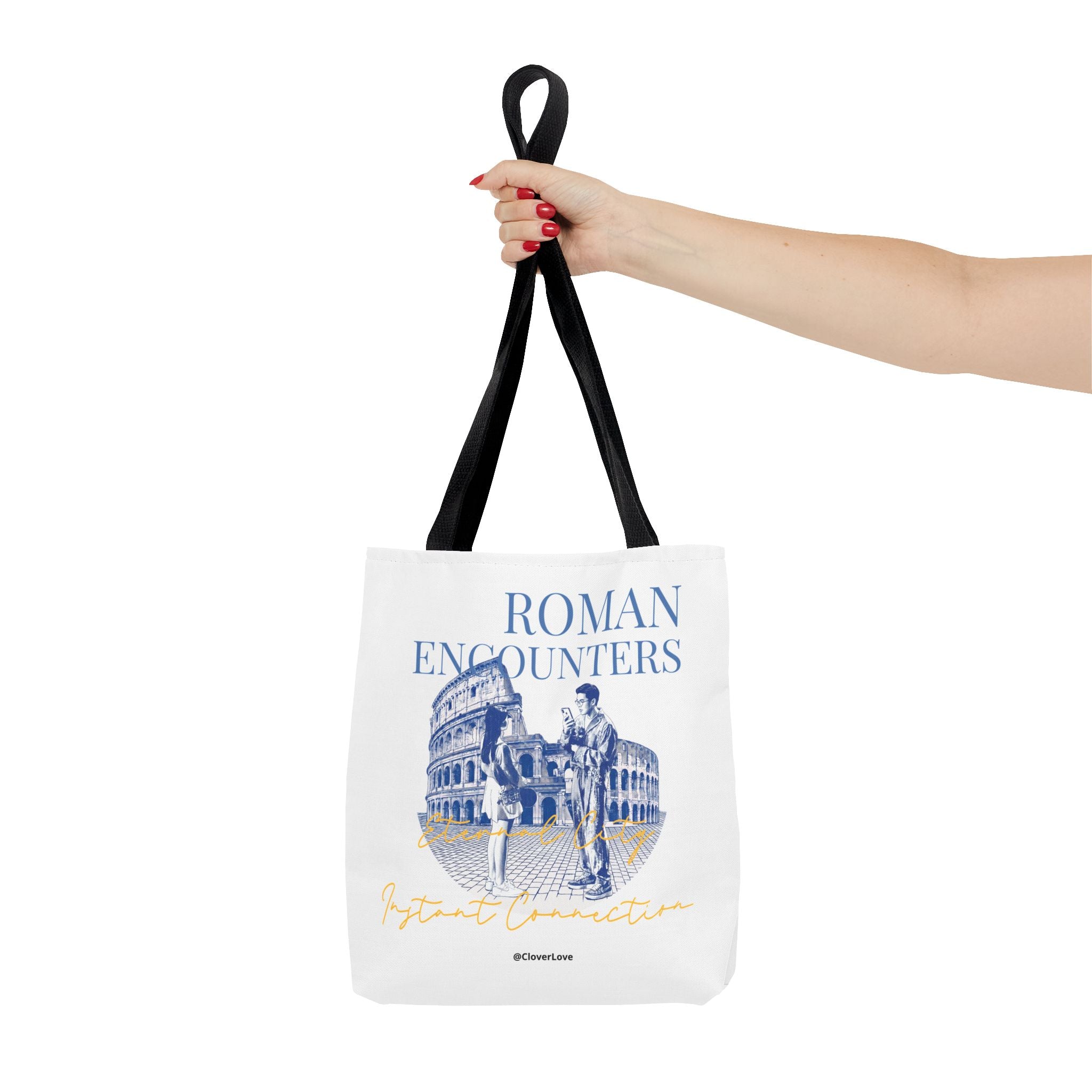 Roman Encounter Travel Tote Bag | Vintage Italy Rome Colosseum Canvas Tote Bag for Travel Lovers