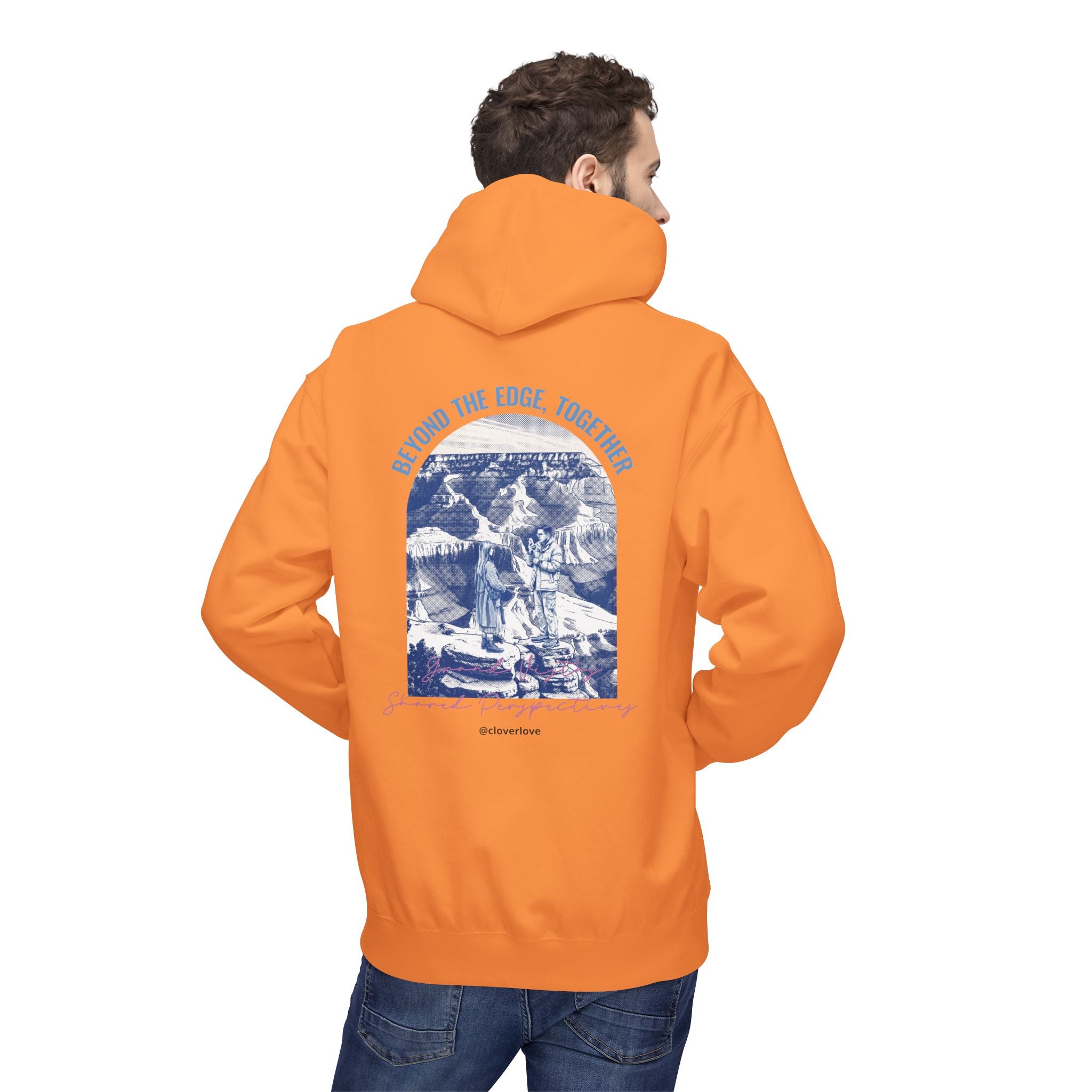 Beyond The Horizon Personalisierter Reise-Hoodie, Landschaftswahrzeichen Paar Geschenk