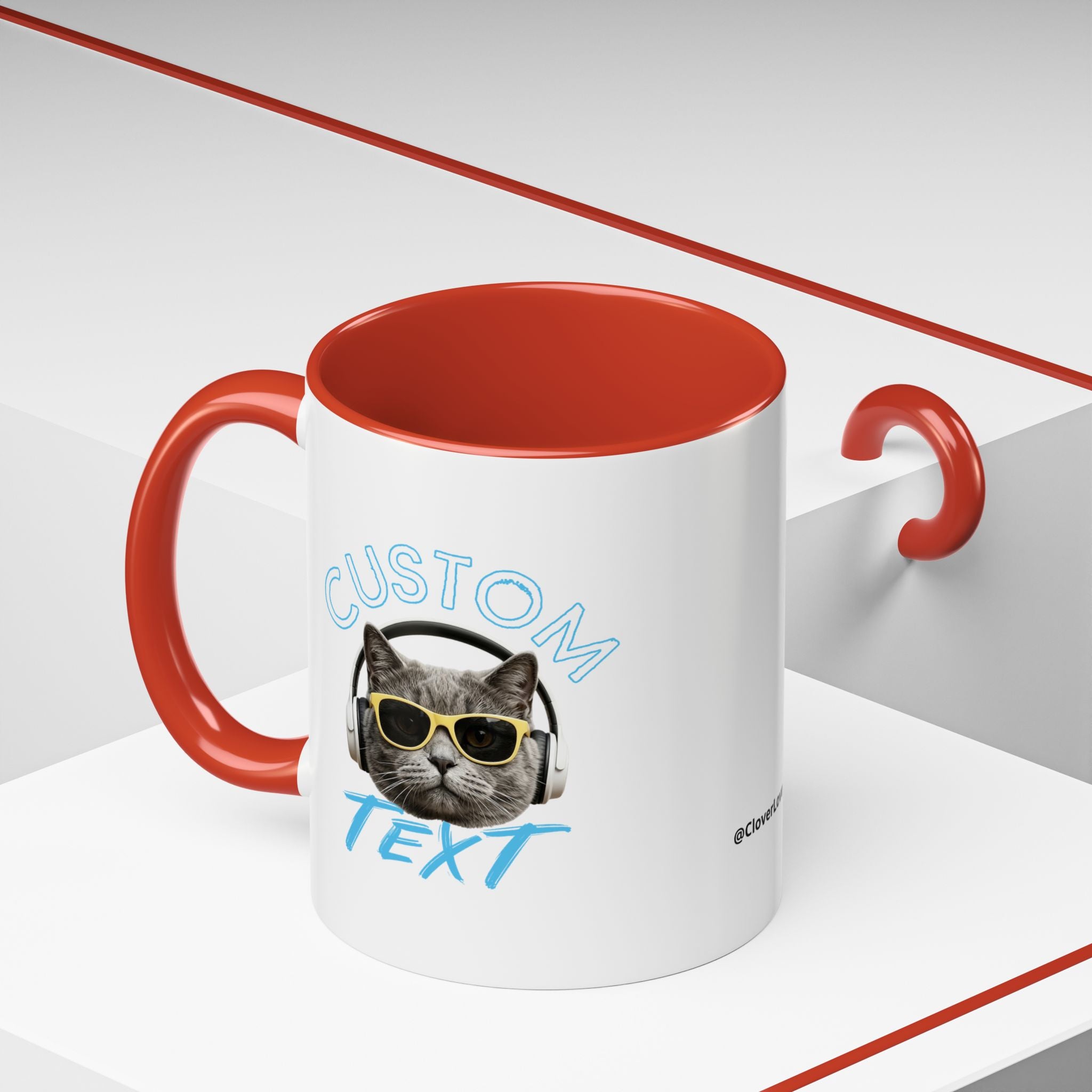 Chill Cat Summer Mug | Personalized Cat Photo Coffee Cup With Custom Text