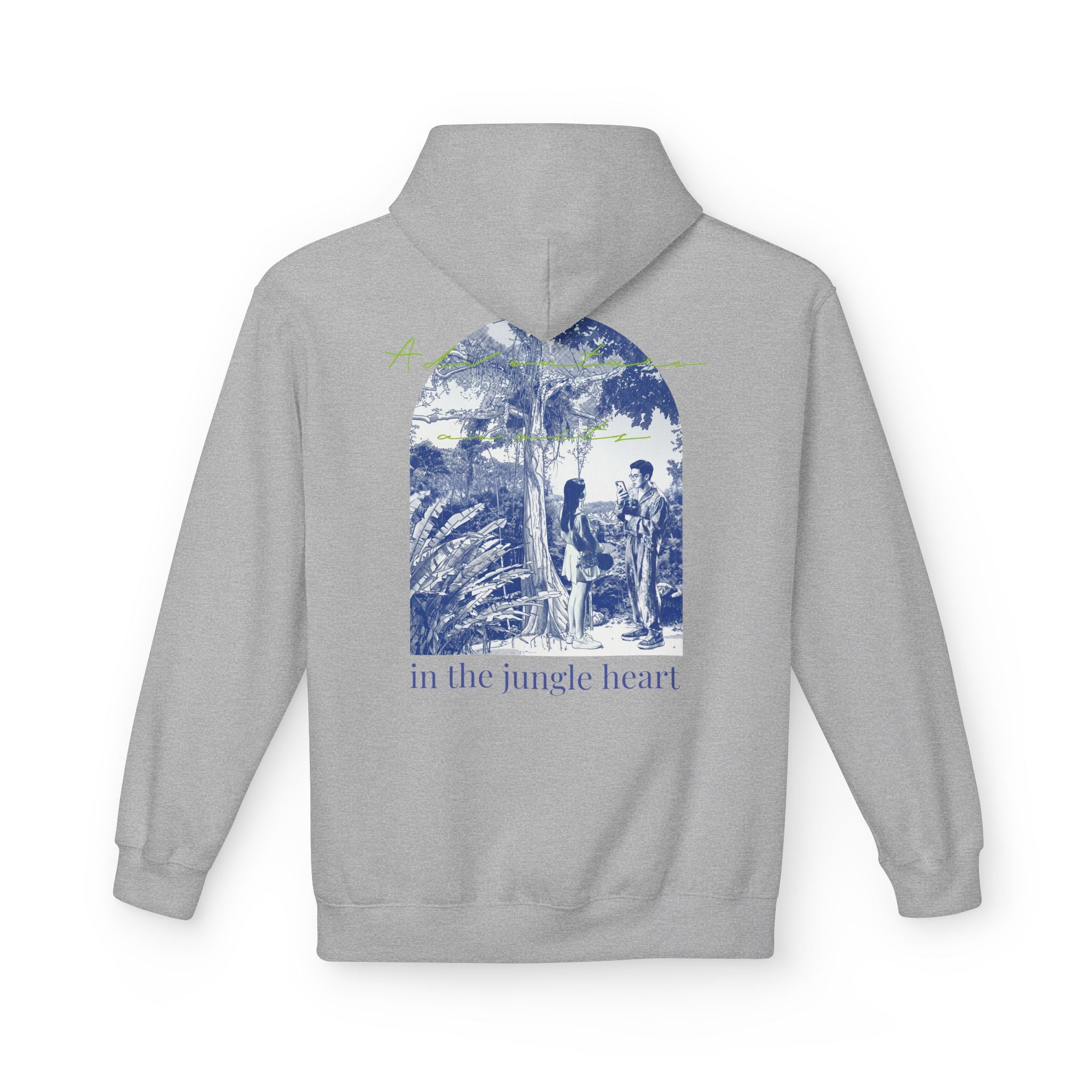 Jungle Adventure Hoodie – Vintage Tropical Travel Graphic Pullover Sweatshirt