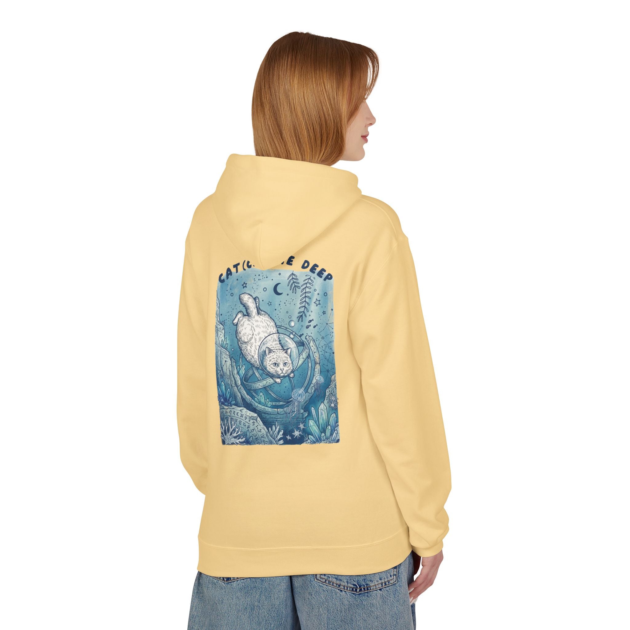Cat Deep Sea Adventure Hoodie | Vintage Ocean Explorer Graphic Sweatshirt