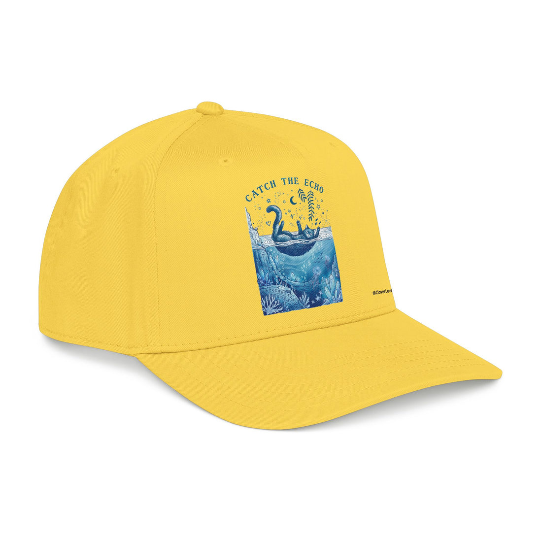 Ocean Cat Hat - Underwater Adventure Baseball Cap, Cute Cat Lover Gift, Marine Life Hat