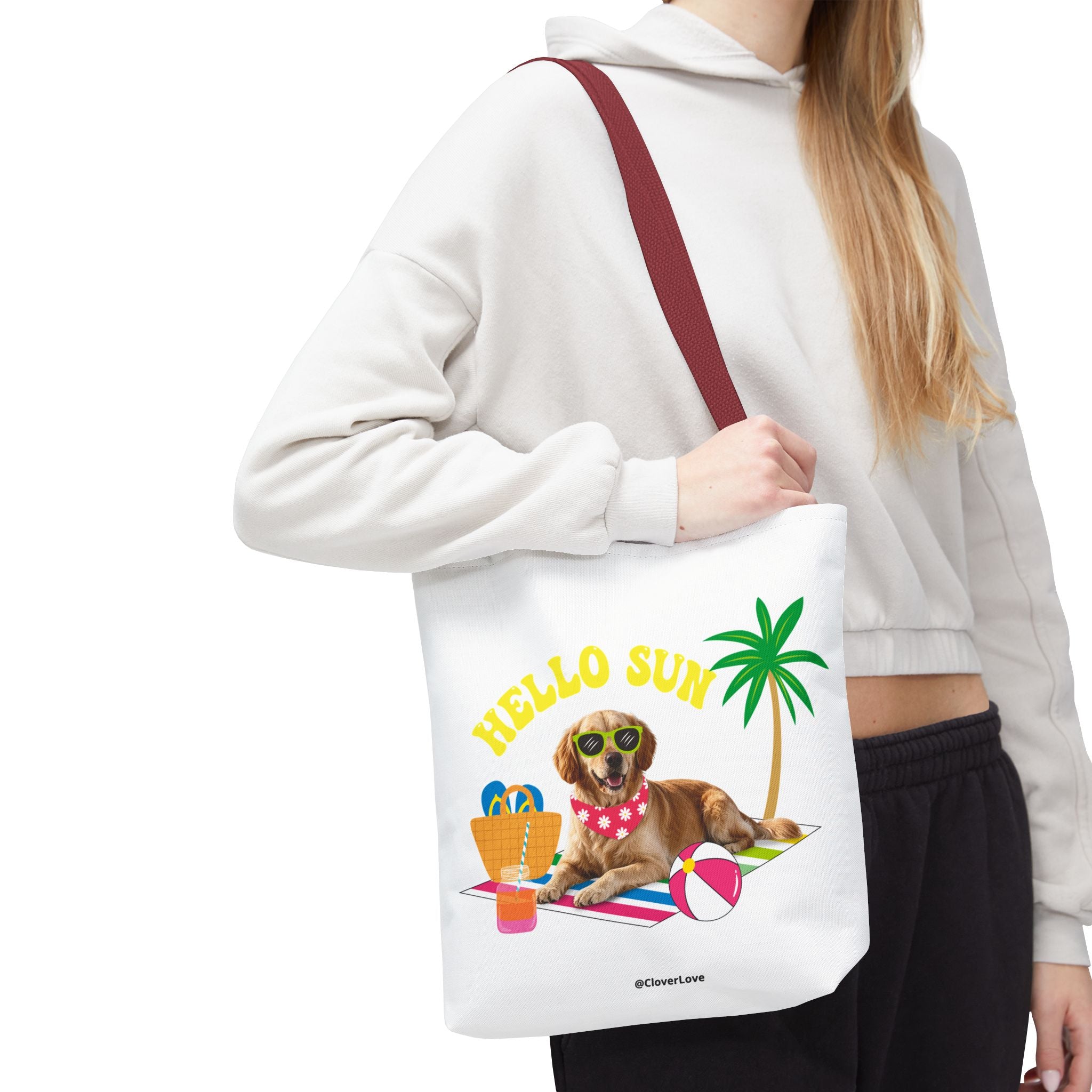 Funny Dog Tote Bag | Personalized Pet Photo Summer Canvas Bag