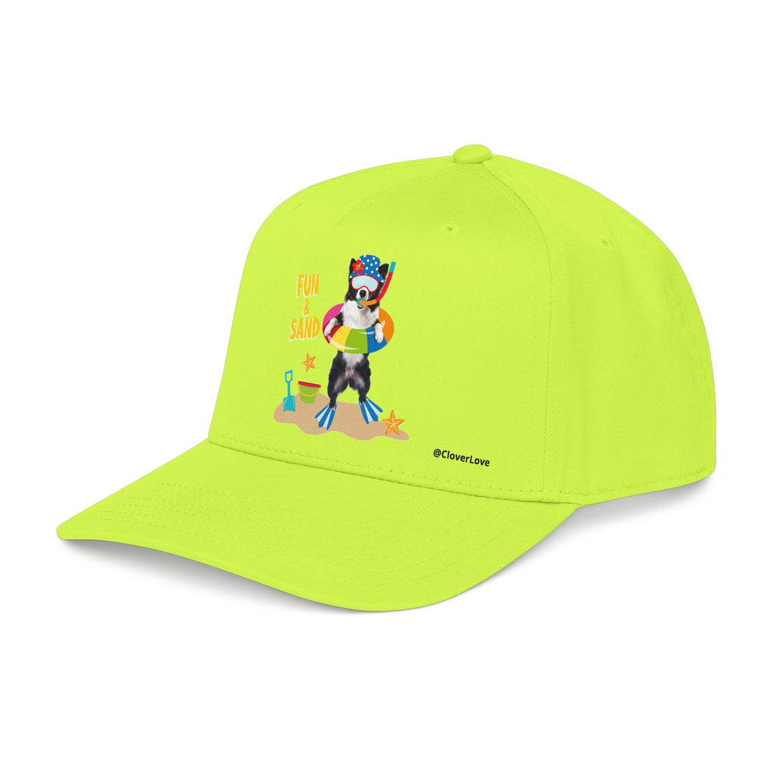 Custom Summer Beach Dog Hat, Fun & Sand Pet Baseball Cap, Personalized Dog Lover Gift