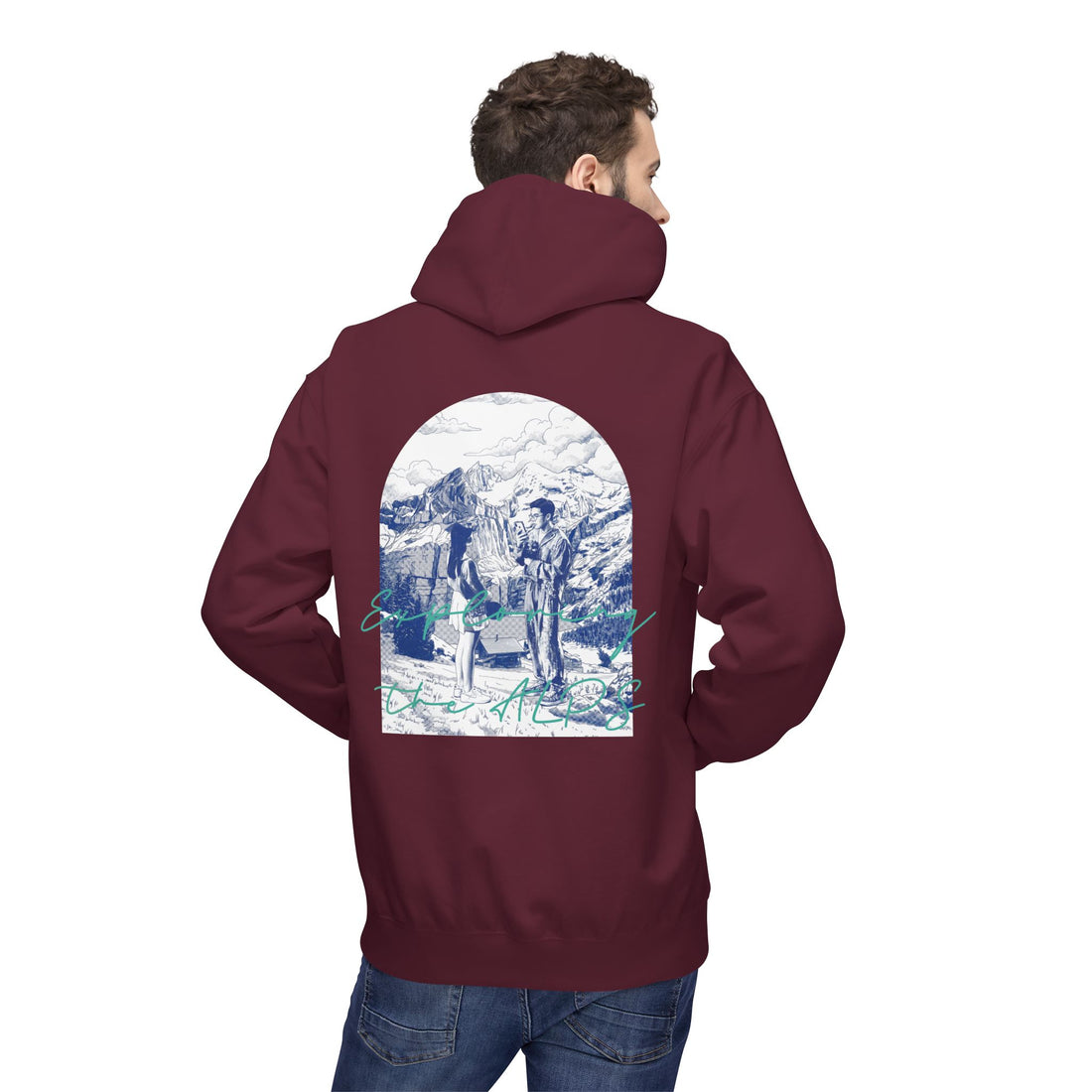 Mountain Travel Hoodie | Adventure Landscape Graphic Pullover