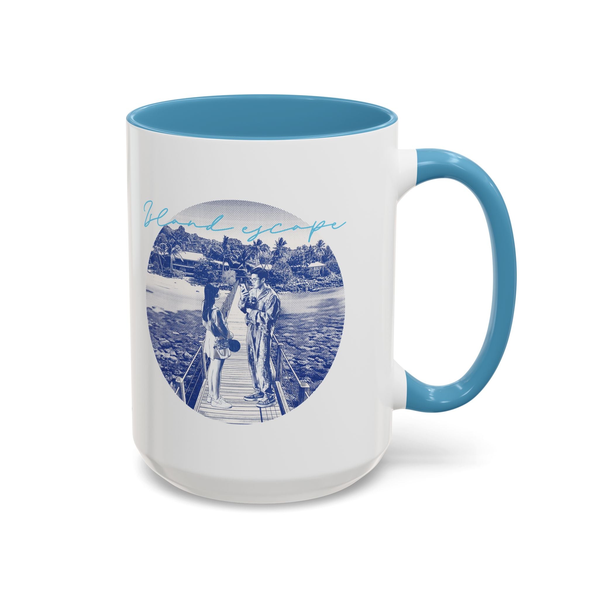 Island Escape Travel Mug - Tropical Beach Coffee Cup for Travelers
