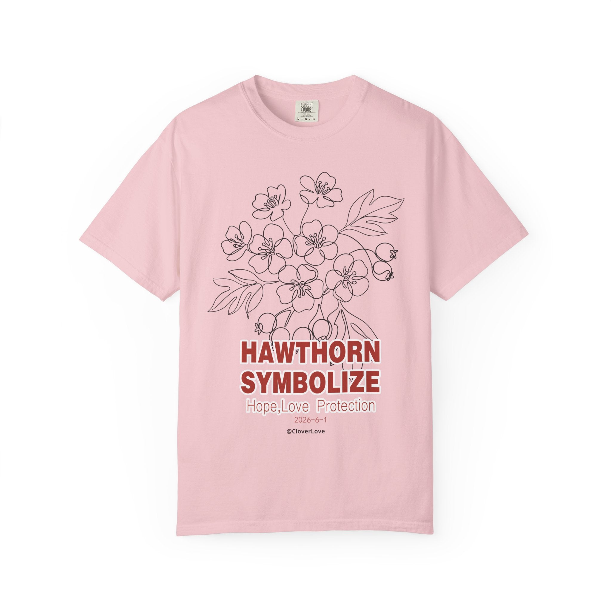 Hawthorn Flower T-Shirt - Botanical Graphic Shirt for Flower Lovers