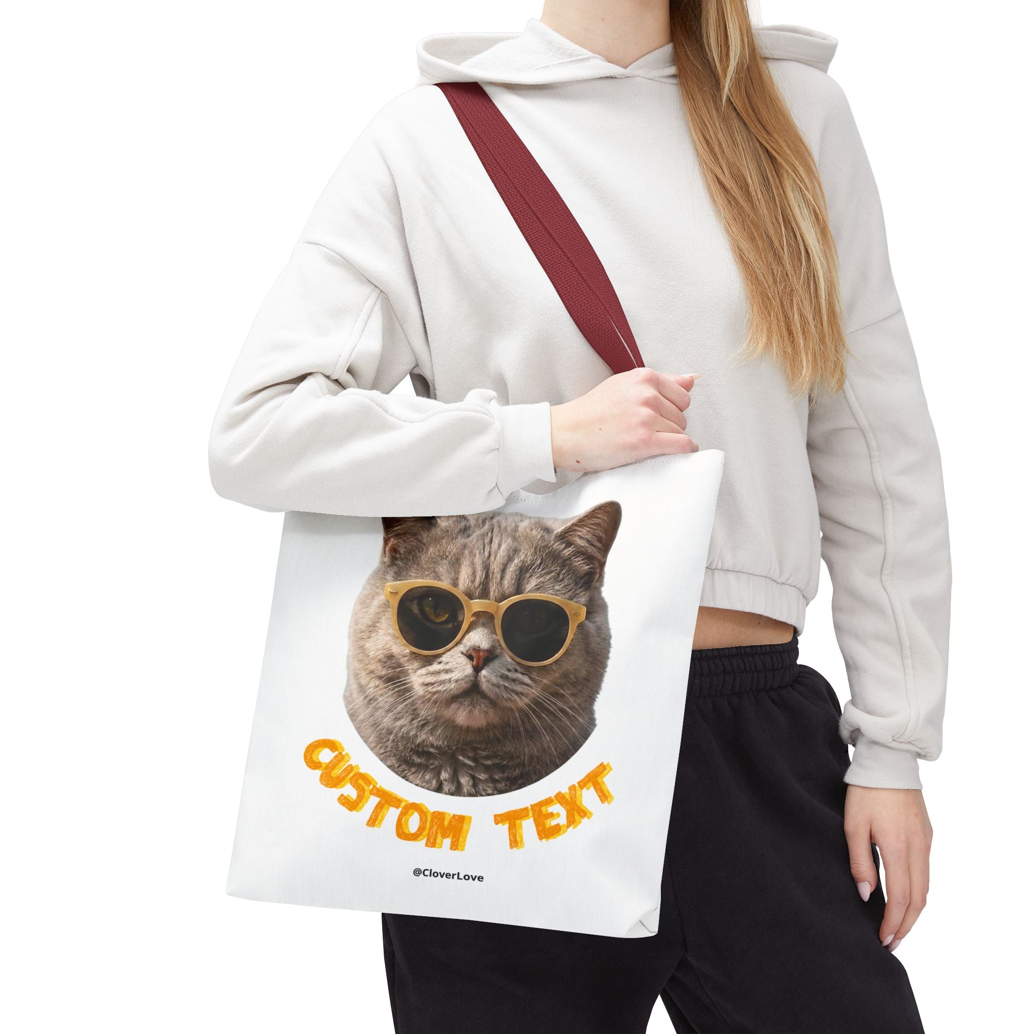 Summer Cat Tote Bag | Funny Cat Lover Beach Canvas Bag
