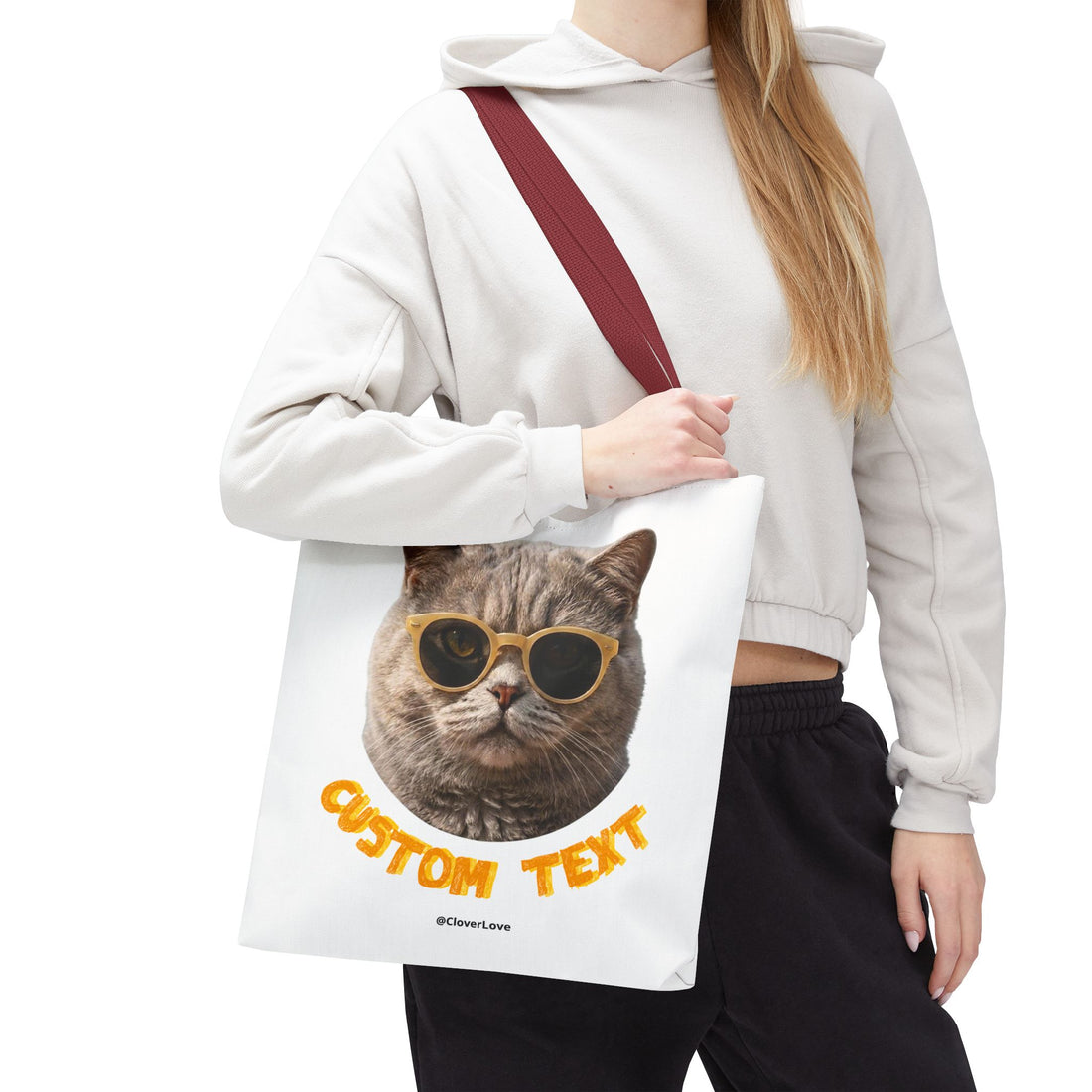 Summer Cat Tote Bag | Funny Cat Lover Beach Canvas Bag