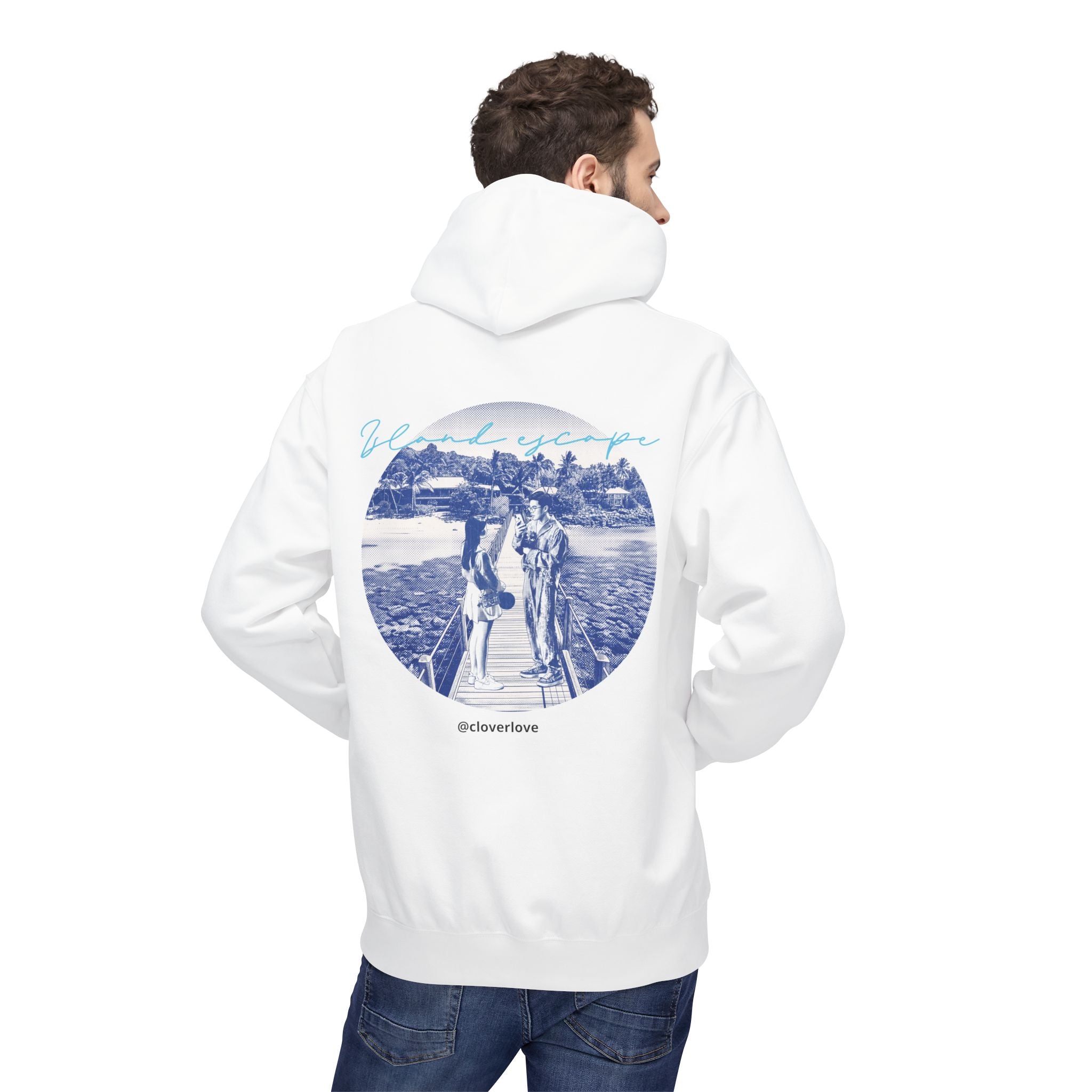 Kapuzenpulli für den Tropenurlaub | Romantisches Strandreise-Grafik-Sweatshirt