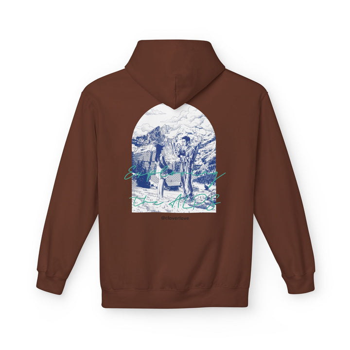 Mountain Travel Hoodie | Abenteuerlandschaft Grafik Pullover