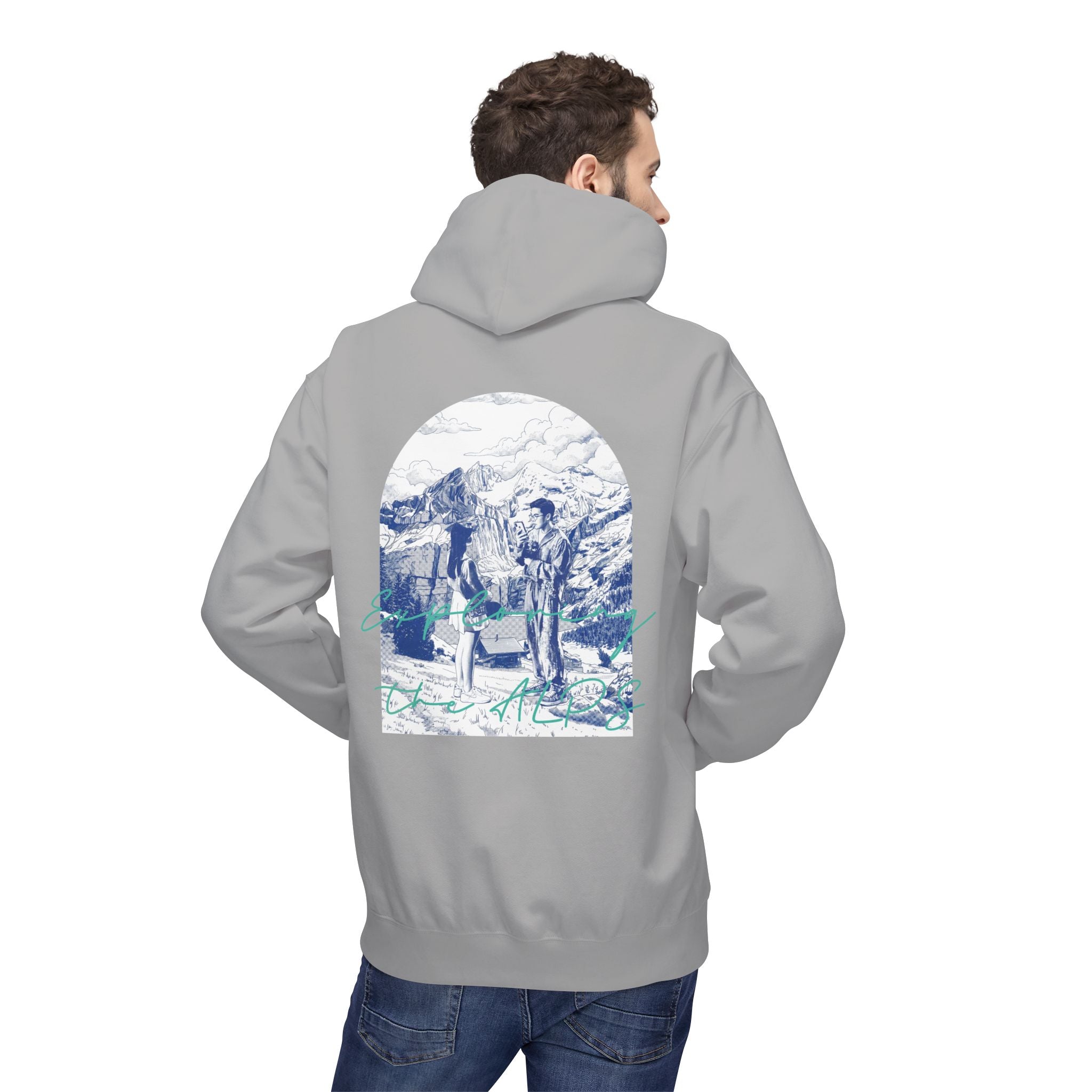 Mountain Travel Hoodie | Adventure Landscape Graphic Pullover
