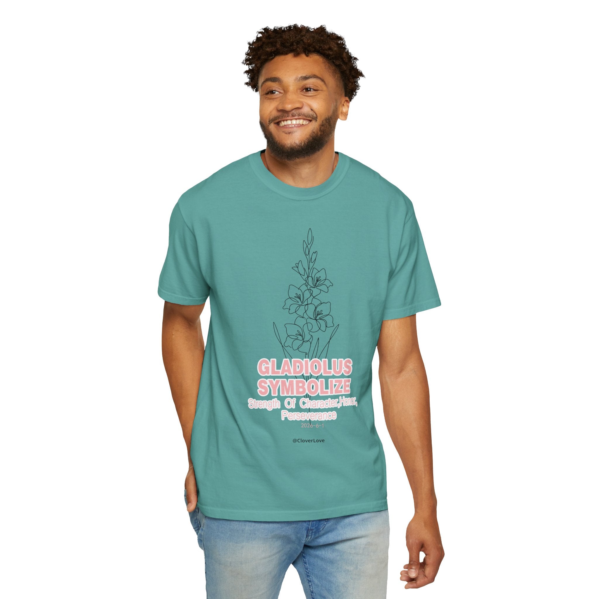 Gladiolus Flower T-Shirt - Inspirational Botanical Graphic Shirt for Flower Lovers