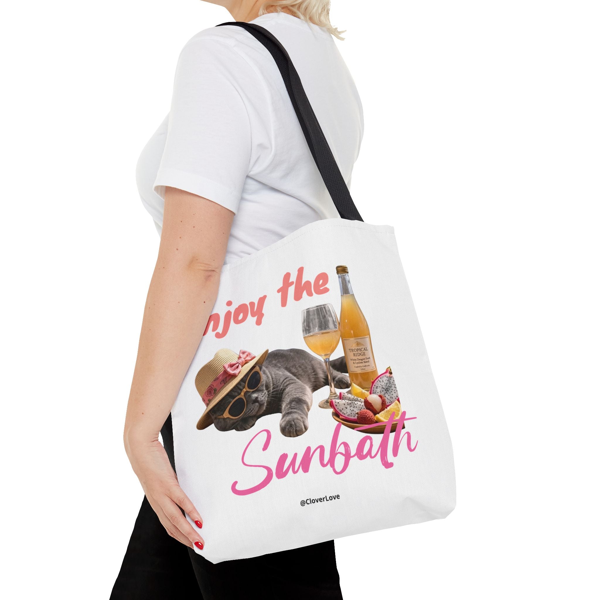 Summer Cat Tote Bag | Personalized Cat Photo Canvas Bag