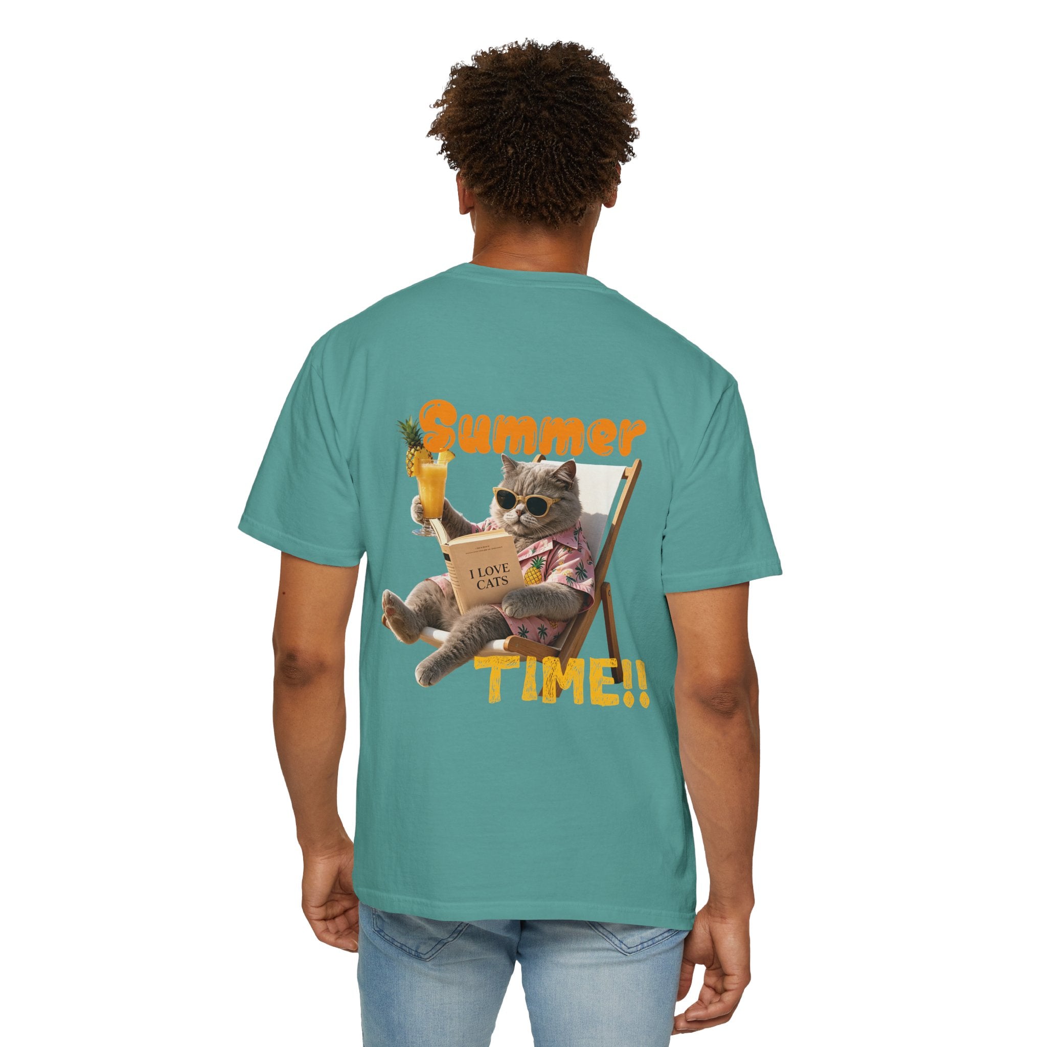 Custom Cat Summer T-Shirt - Funny Vacation Cat Tee, Pet Lover Gift