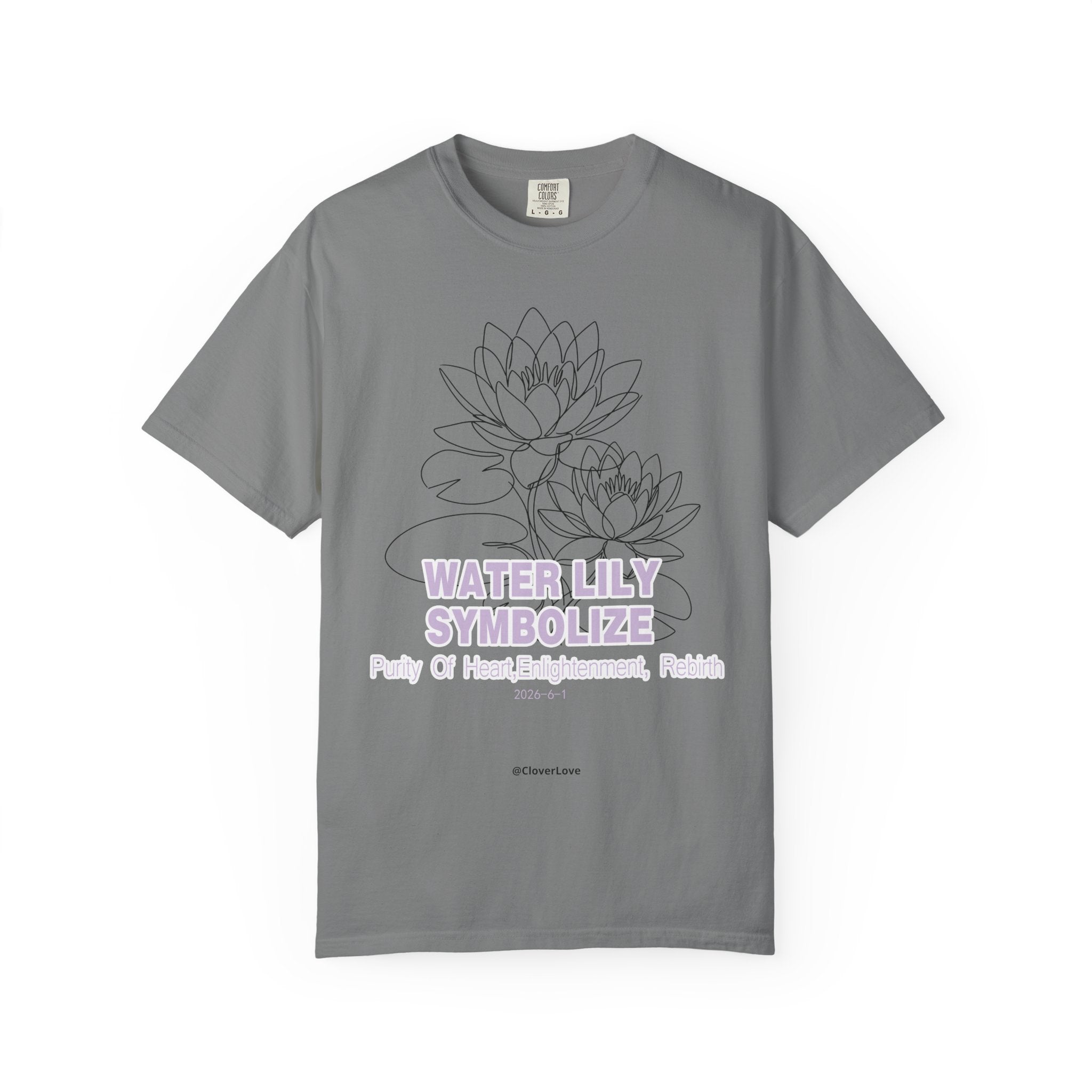 Water Lily Flower T-Shirt - Botanical Graphic Shirt for Flower Lovers