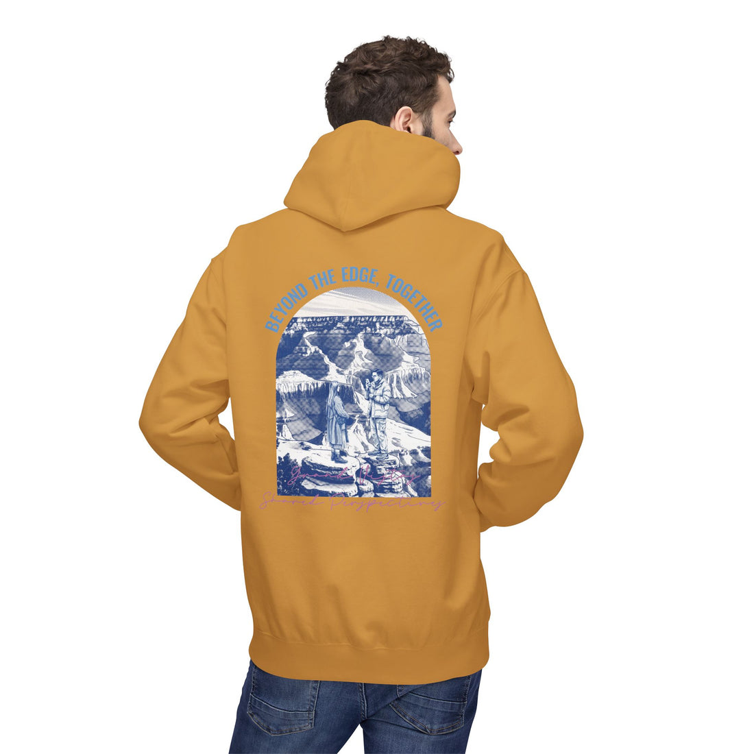 Beyond The Horizon Custom Travel Hoodie, Scenic Landmark Couple Gift