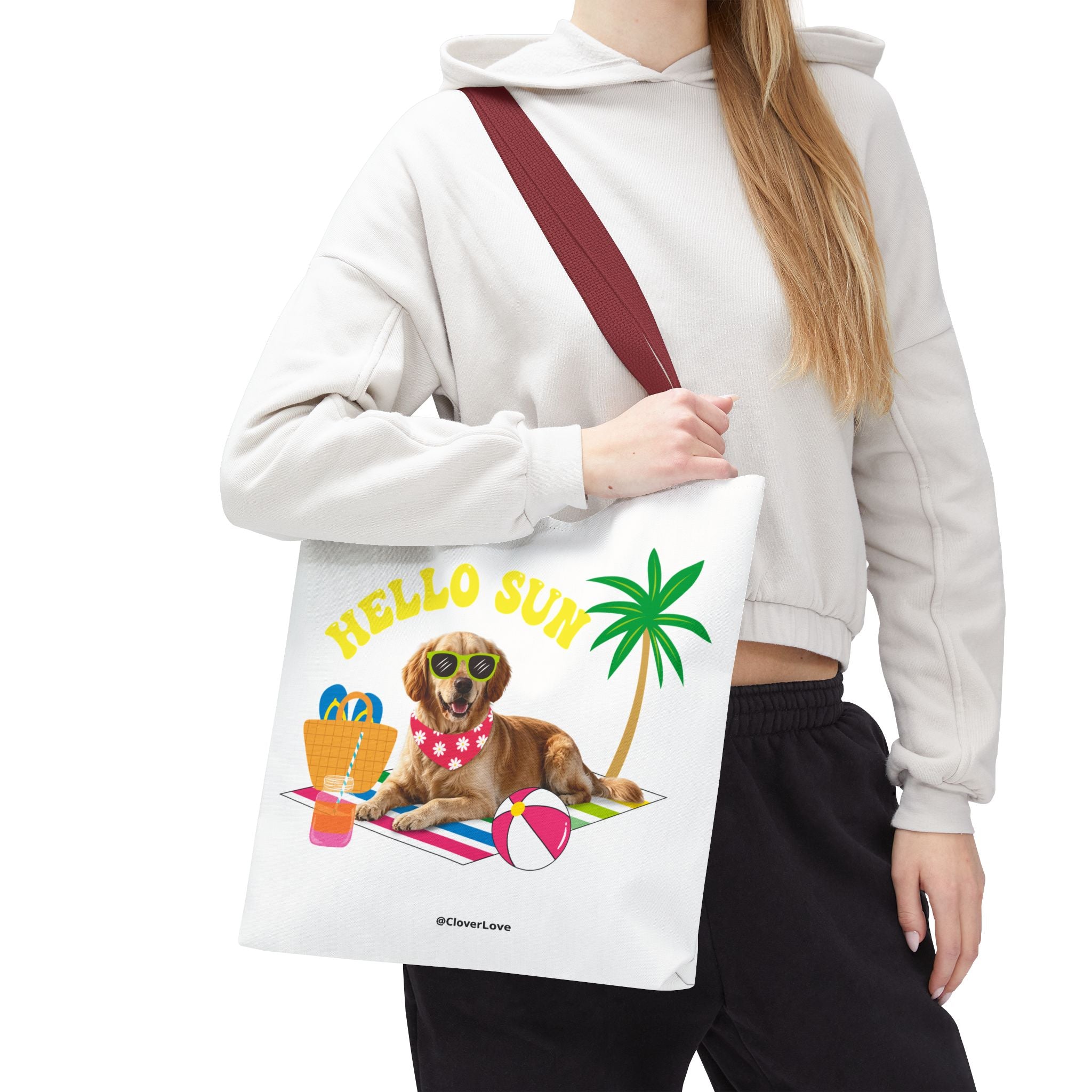 Funny Dog Tote Bag | Personalized Pet Photo Summer Canvas Bag