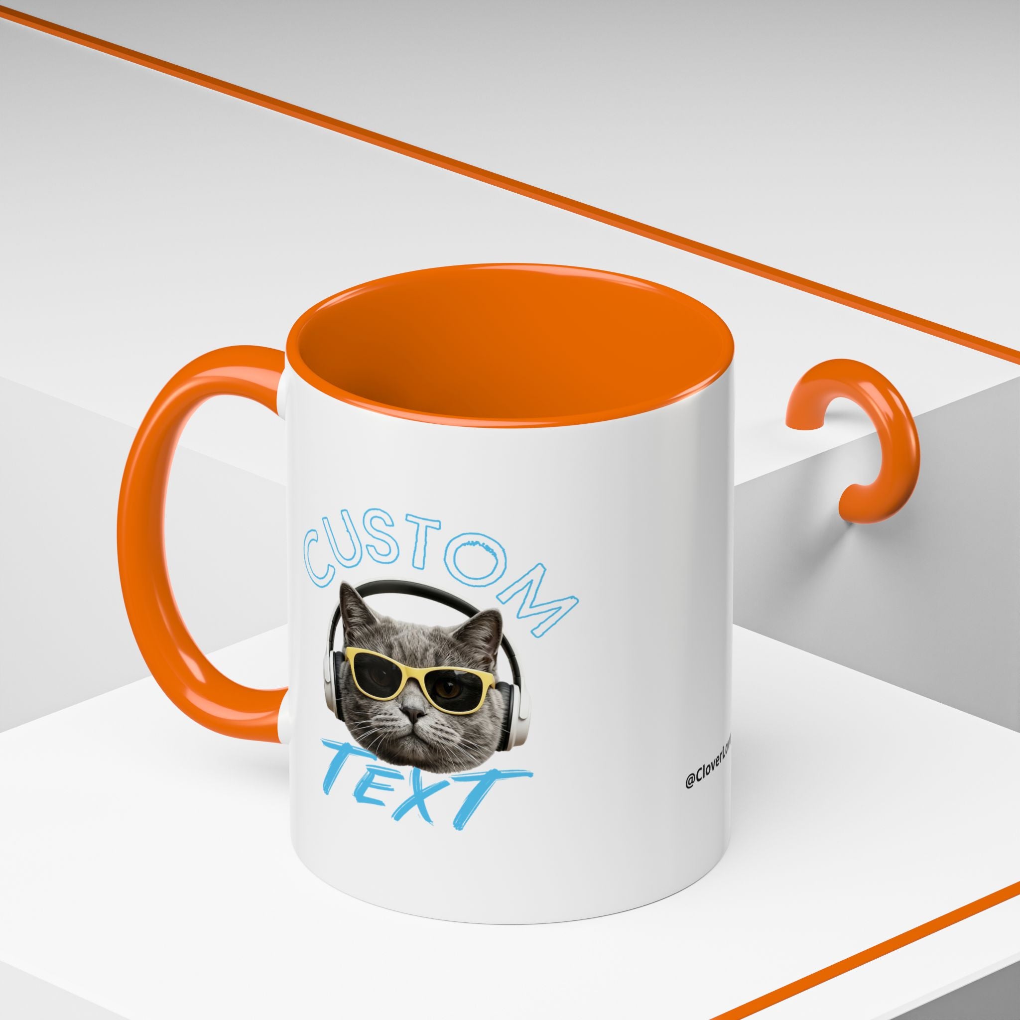 Chill Cat Summer Mug | Personalized Cat Photo Coffee Cup With Custom Text