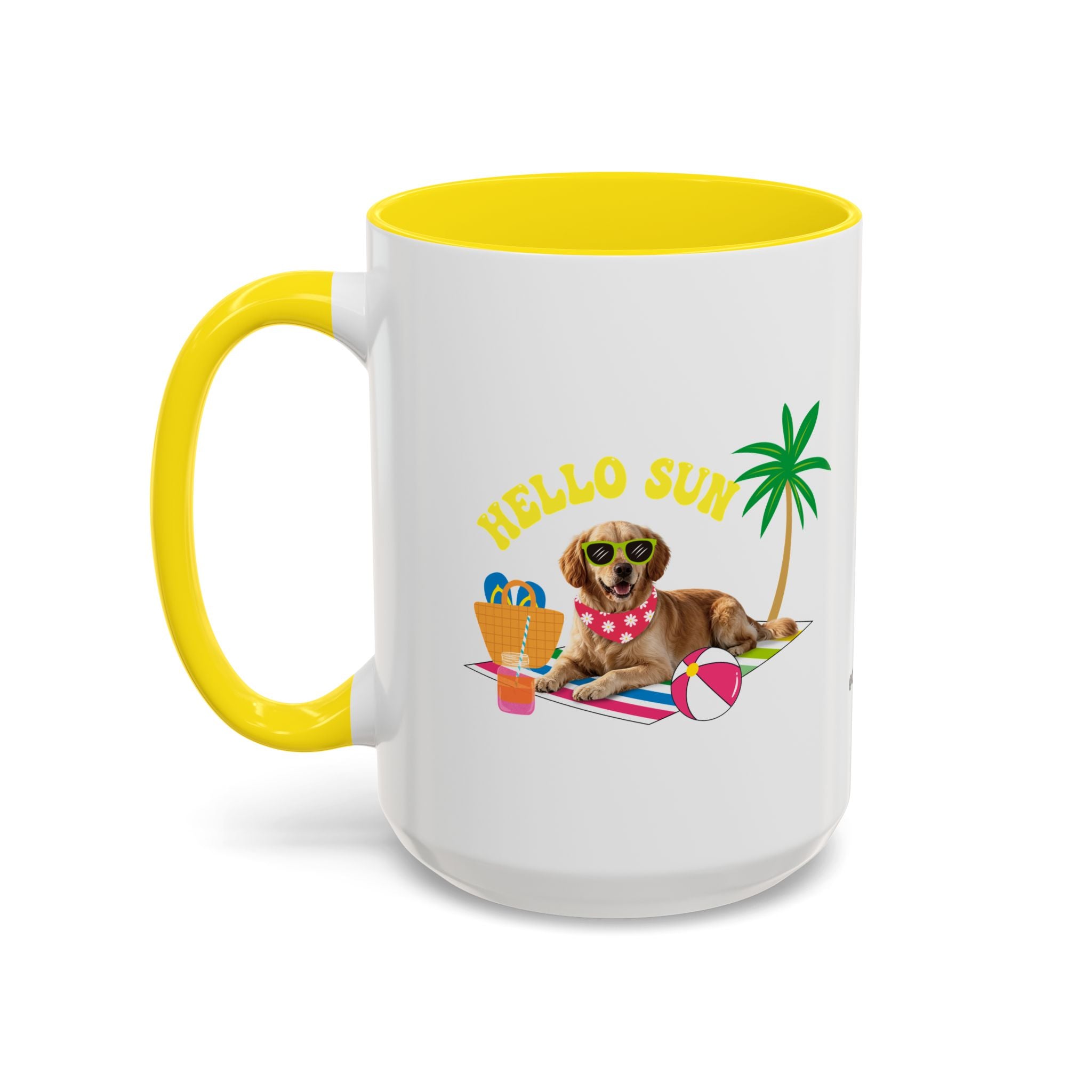 Cute Summer Dog Mug | Personalized Dog Photo Coffee Cup With Custom Text