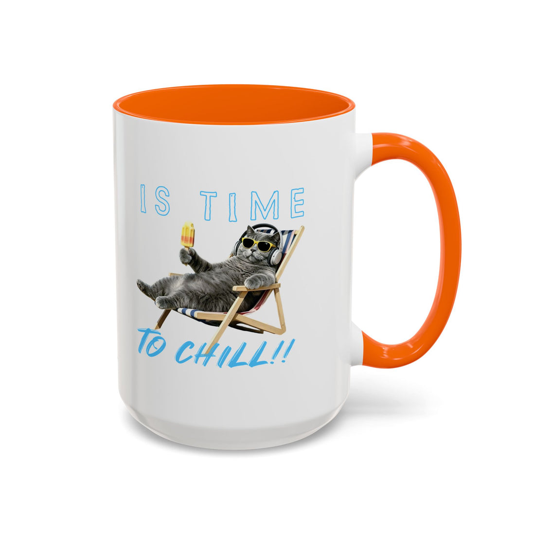 Chill Cat Sommerbecher | Personalisierte Katzenfoto-Kaffeetasse mit individuellem Text