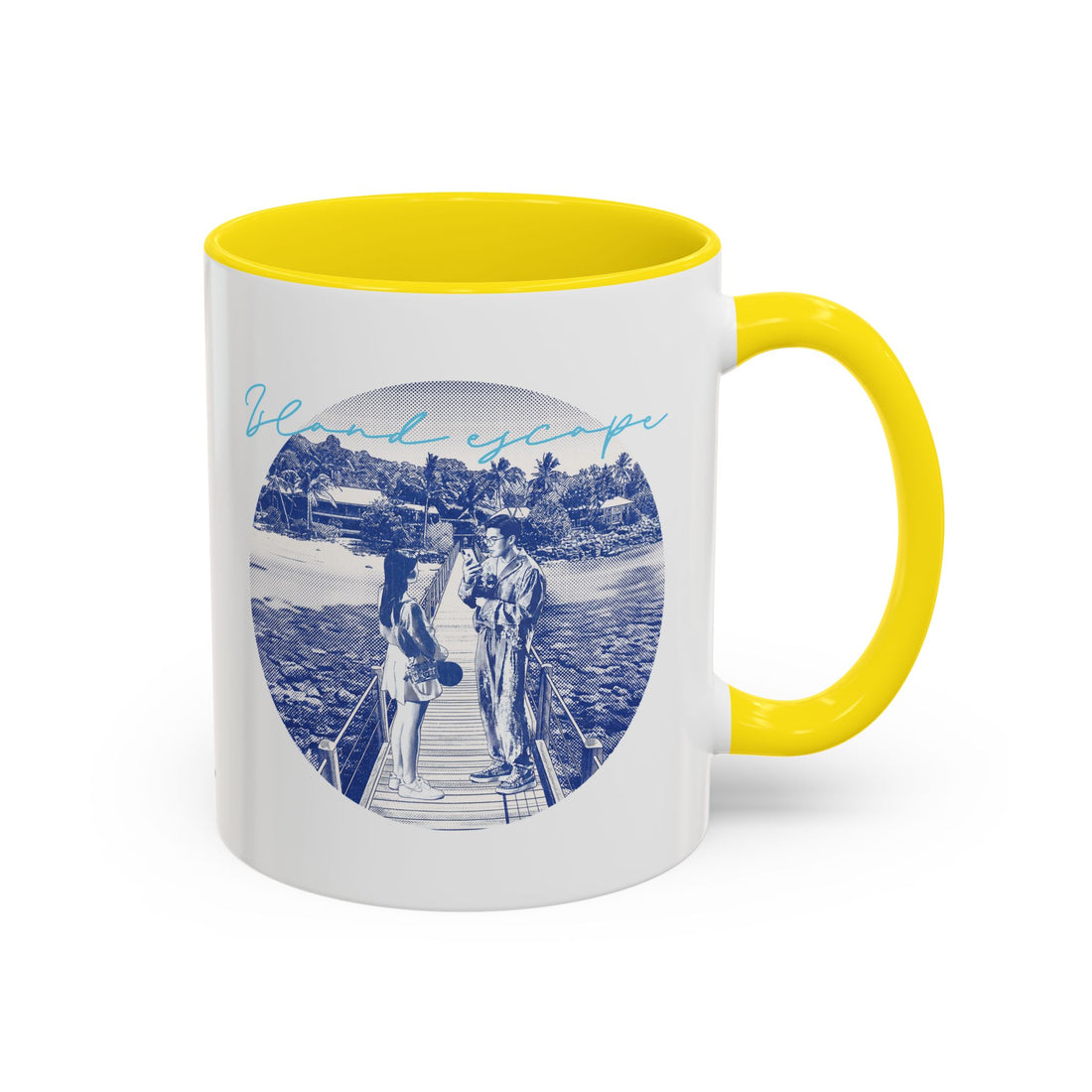 Island Escape Travel Mug - Tropical Beach Coffee Cup for Travelers