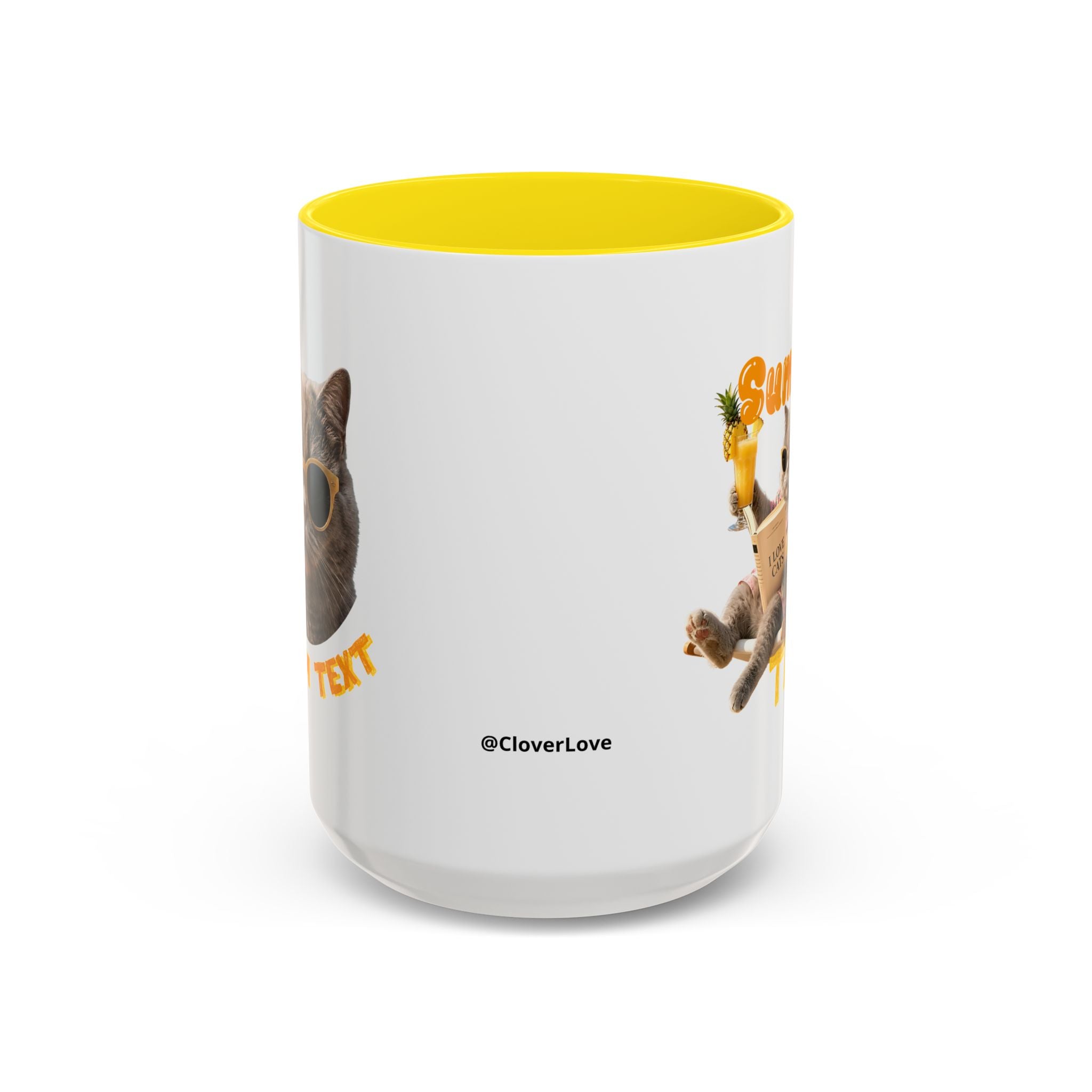 Funny Cat Summer Mug - Cute Beach Coffee Cup for Cat Lovers