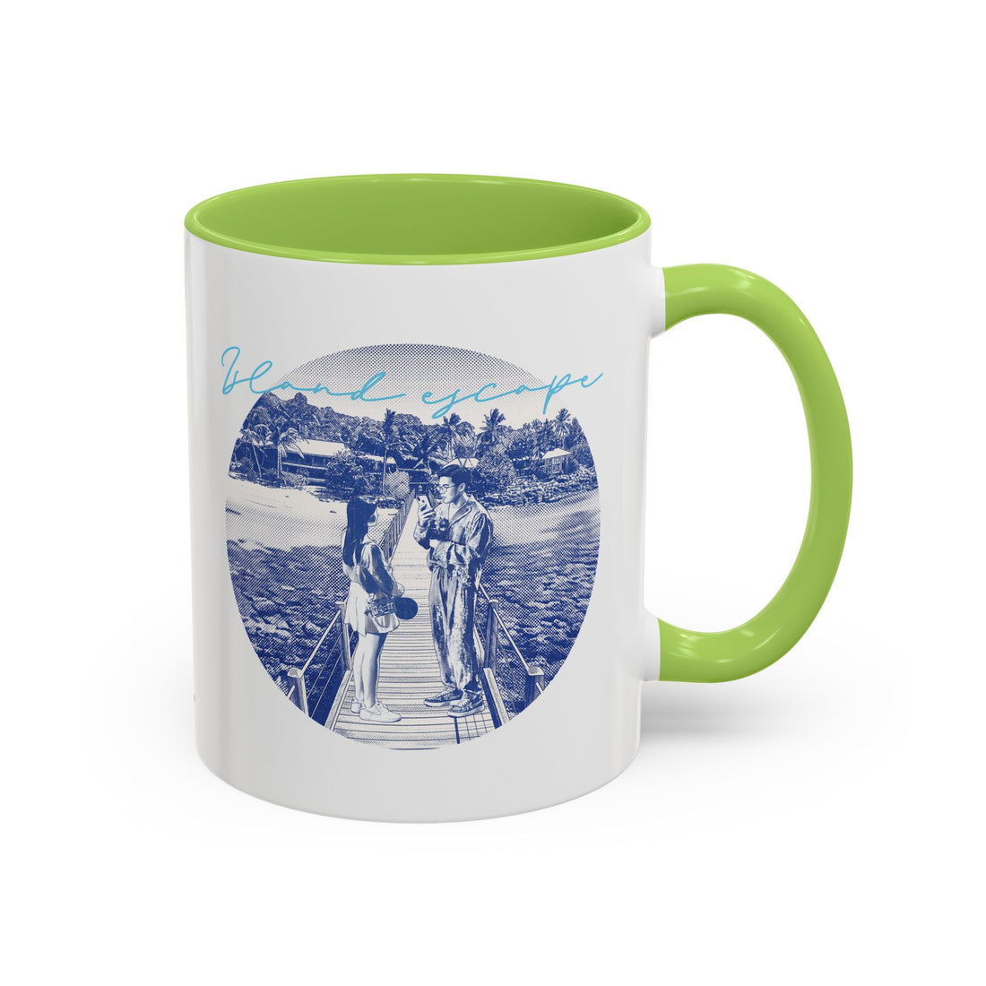 Island Escape Travel Mug - Tropical Beach Coffee Cup for Travelers