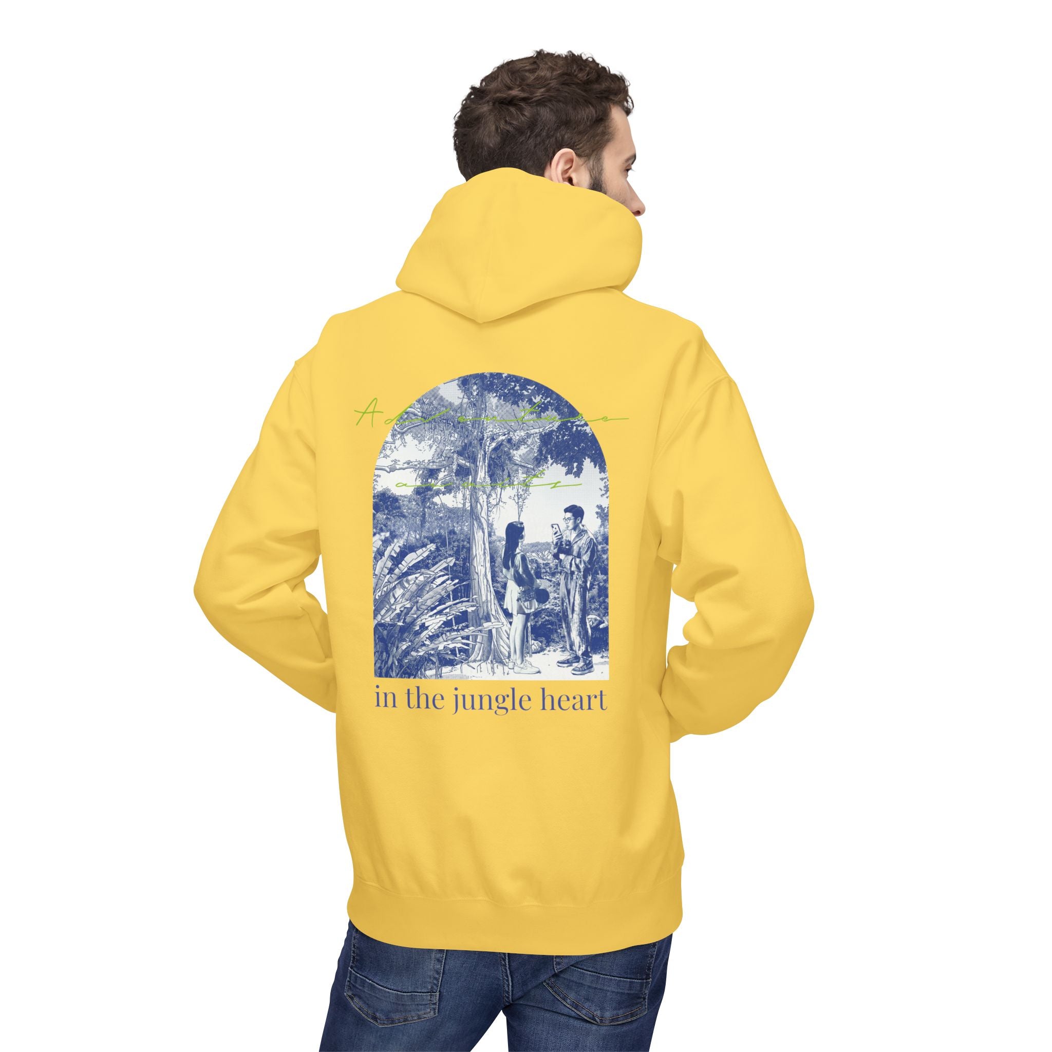 Jungle Adventure Hoodie – Vintage Tropical Travel Graphic Pullover Sweatshirt