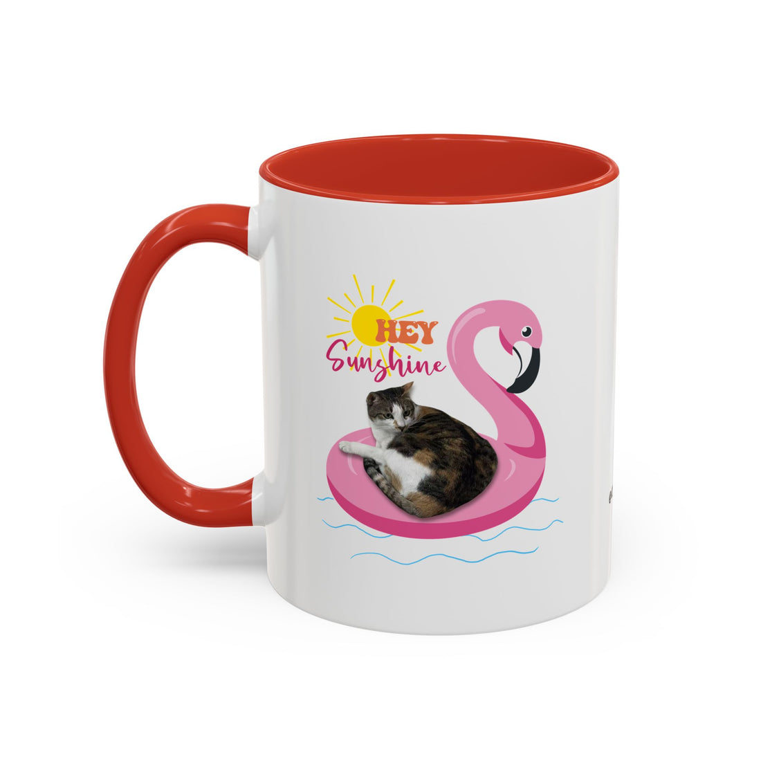 Cool Cat Summer Mug | Personalized Cat Photo Coffee Cup With Custom Text