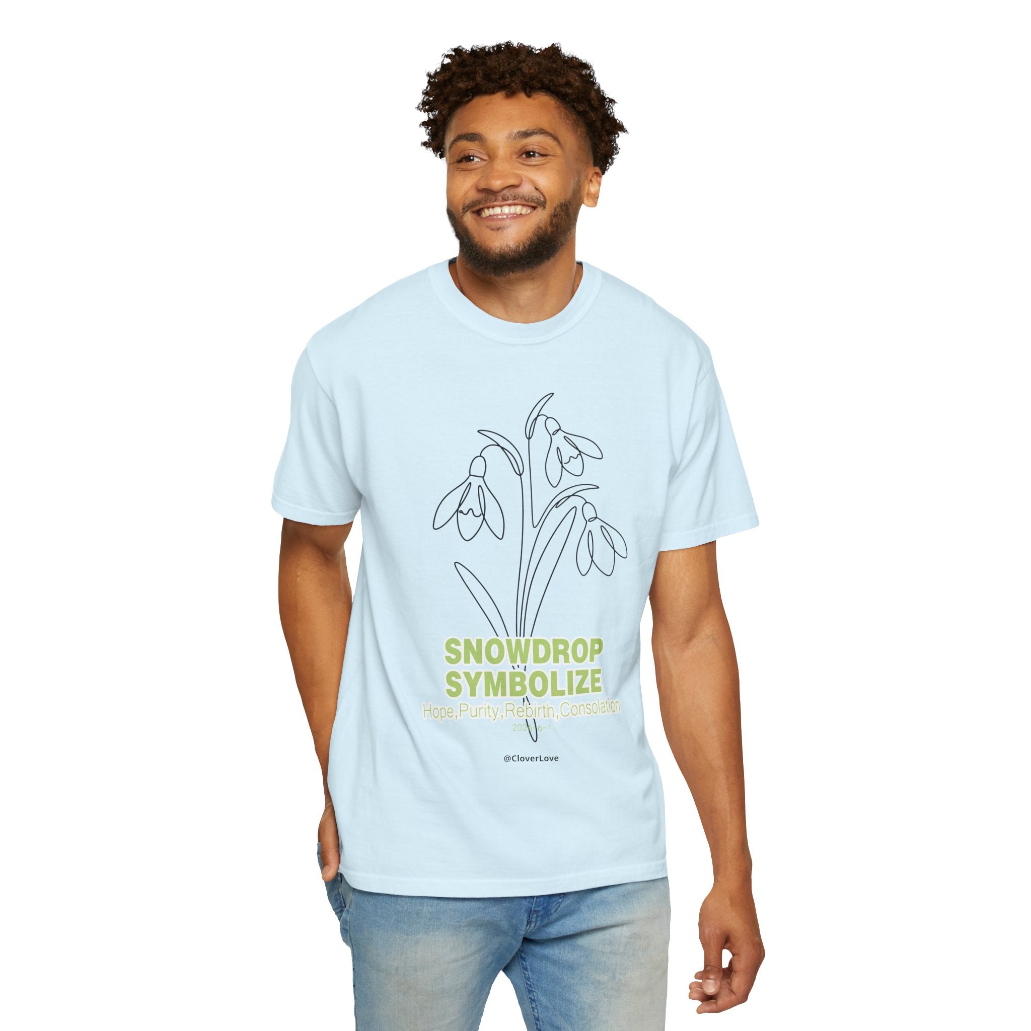Snowdrop Flower T-Shirt - Botanical Shirt for Flower Lovers