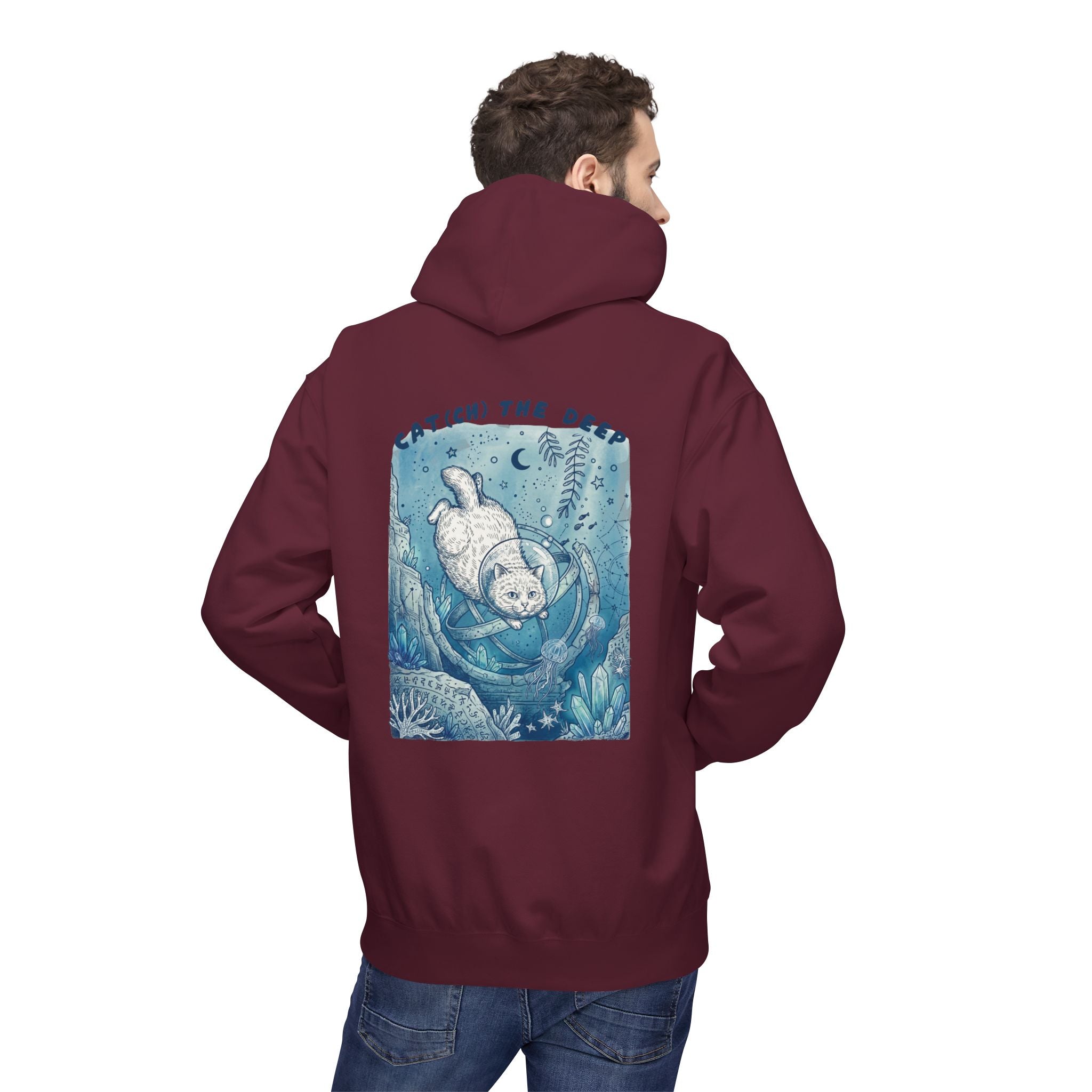 Cat Deep Sea Adventure Hoodie | Vintage Ocean Explorer Graphic Sweatshirt