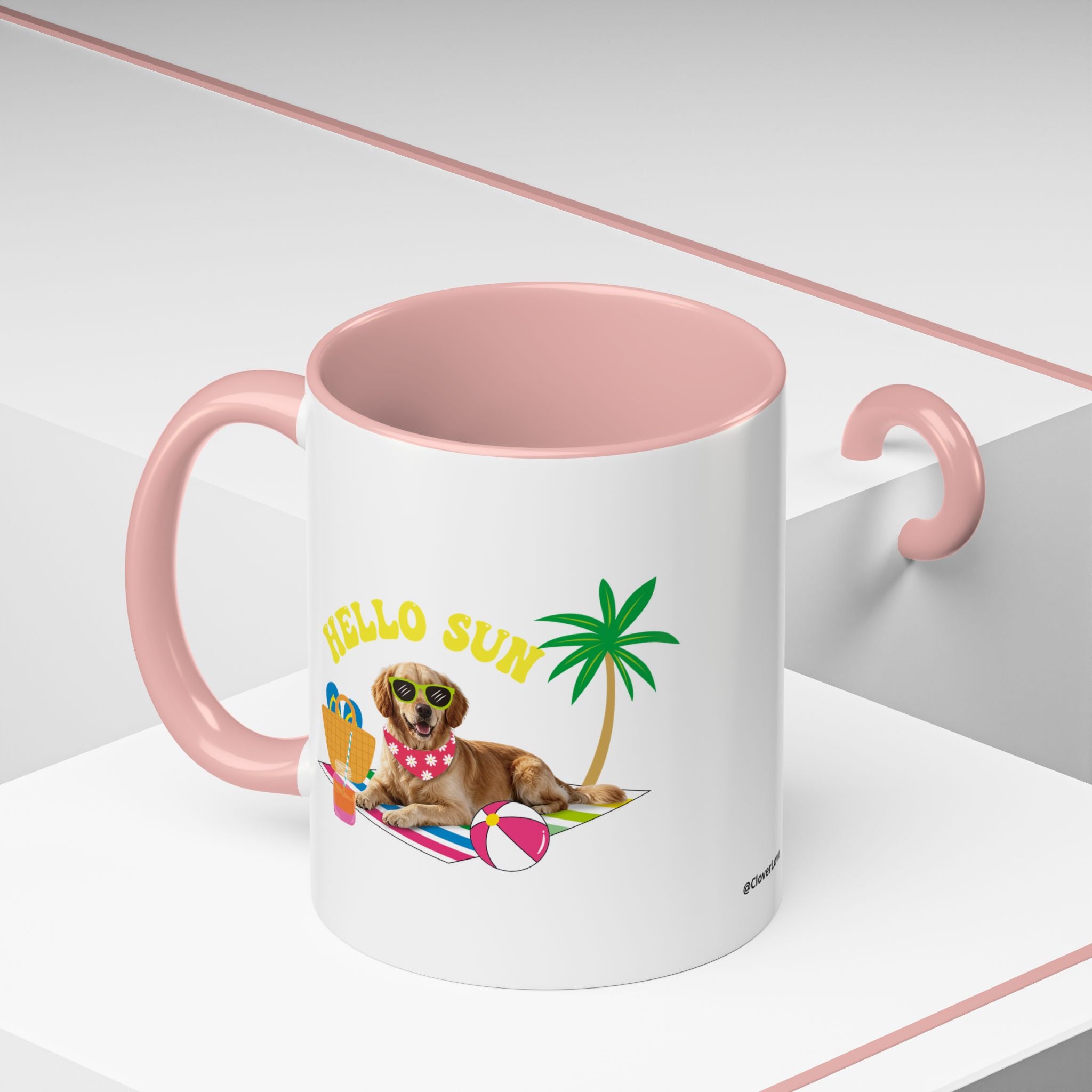 Süße Sommer Hunde-Tasse | Personalisierte Hunde-Foto-Kaffeetasse mit individuellem Text